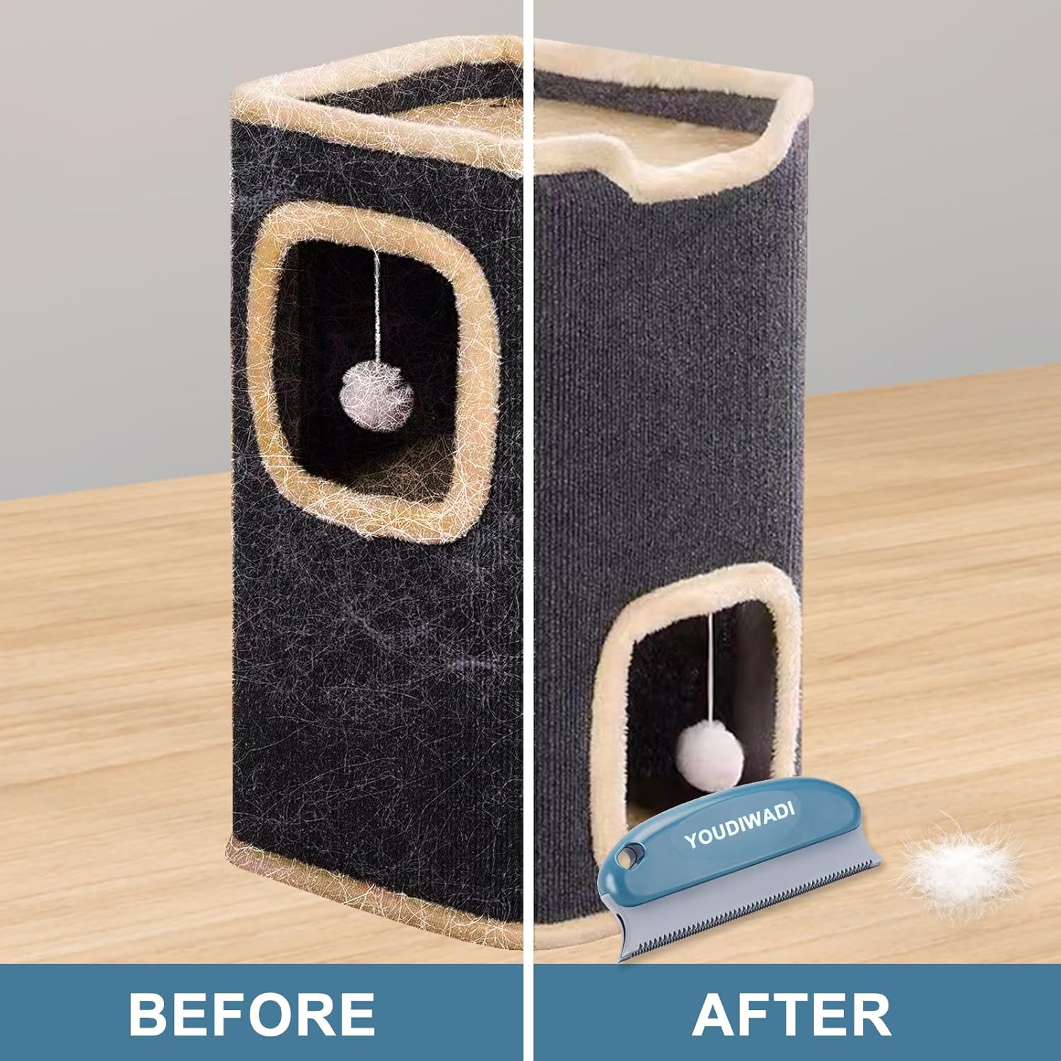 YOUDIWADI 3PCS Slicker Brush for Dogs & Pet Comb&Pet Hair Remover,Professional Dog Grooming Brush with Extra Long Pins to Effectively Remove Tangles, Knots and Mats image number 2