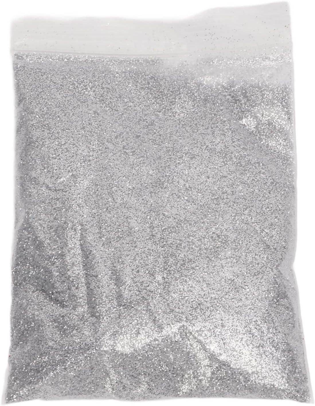 POENVFPO Craft Glitter Gorgeous Appearance 50G Extra Fine Glitter Shiny Sparkles Nail Card Face Makeup (Silver) image number 4