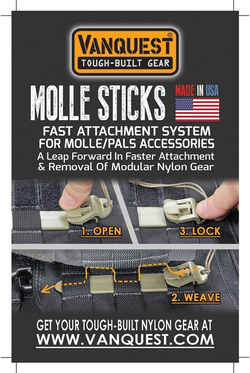 VANQUEST MOLLE Sticks (4 Pack) (Wolf Gray) - Wolf Gray image number 2