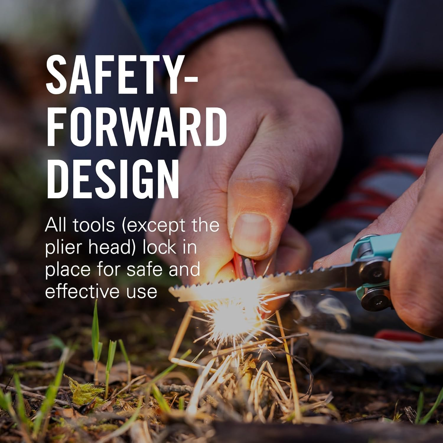 Leatherman Signal&reg; Survival Multitool with Hammer, Whistle & 19 Tools - 4.5" Stainless Lockable Multitool - Aqua & Silver - Ideal for Outdoor Adventures, Camping & EDC - Aqua/Silver image number 6