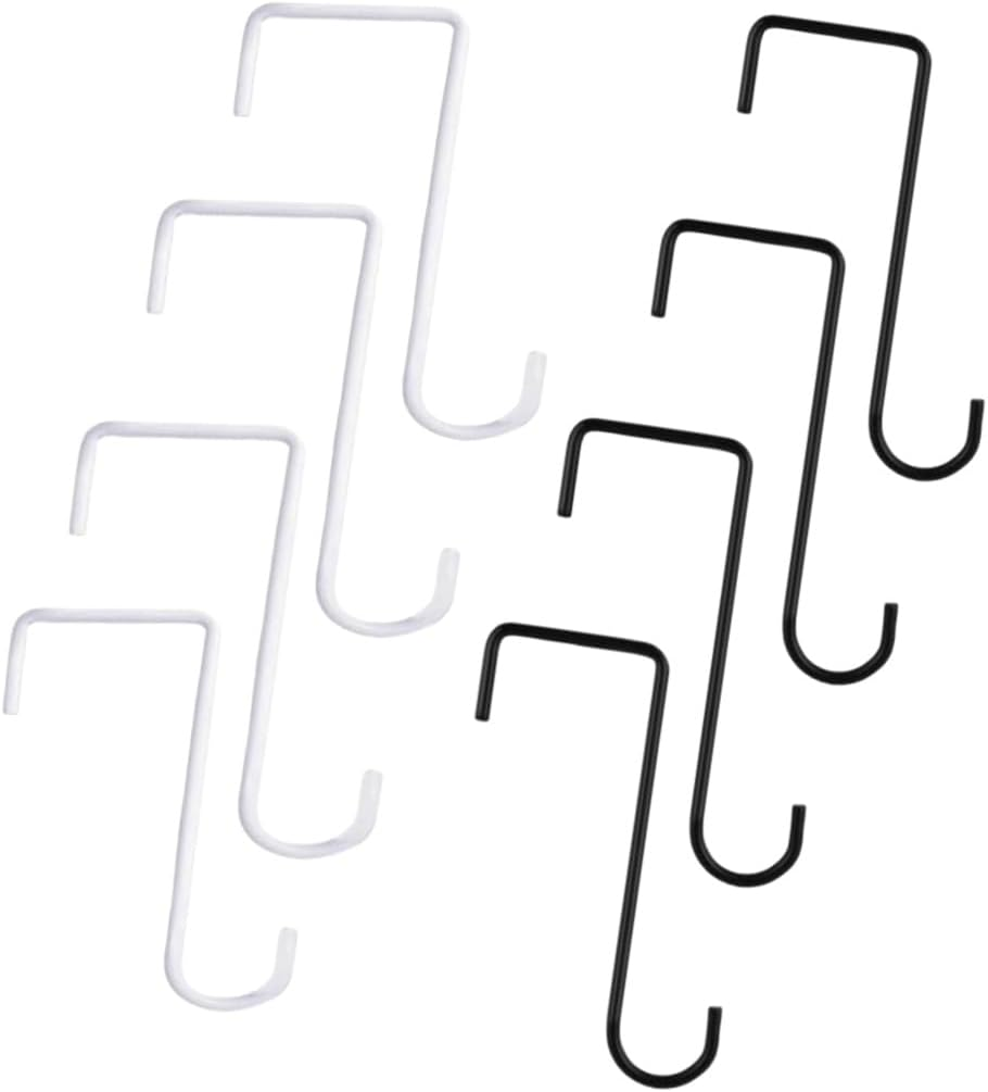 8 Pcs over the Door Hooks,Heavy Duty over Door Hooks Stainless Steel Plant Hanger Garden Hanging Brackets，Shoe Bag, Hats, Plants, Planters, Bird Feeders