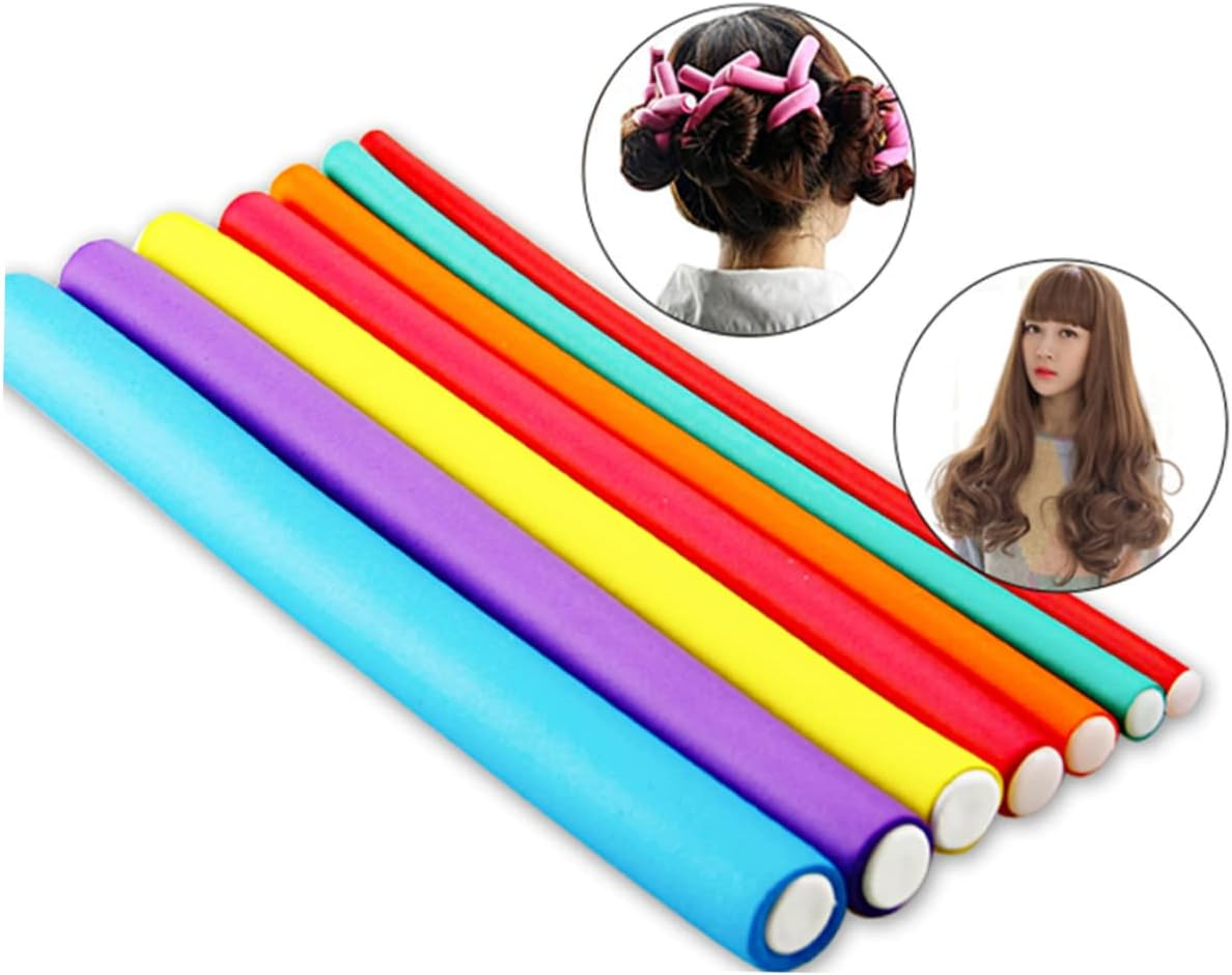 WOFASHPURET 20Pcs Jumbo Curlers Hair Curler Cold Wave Hair Rollers Multifunction Spiral Curls Stick Random Color image number 6