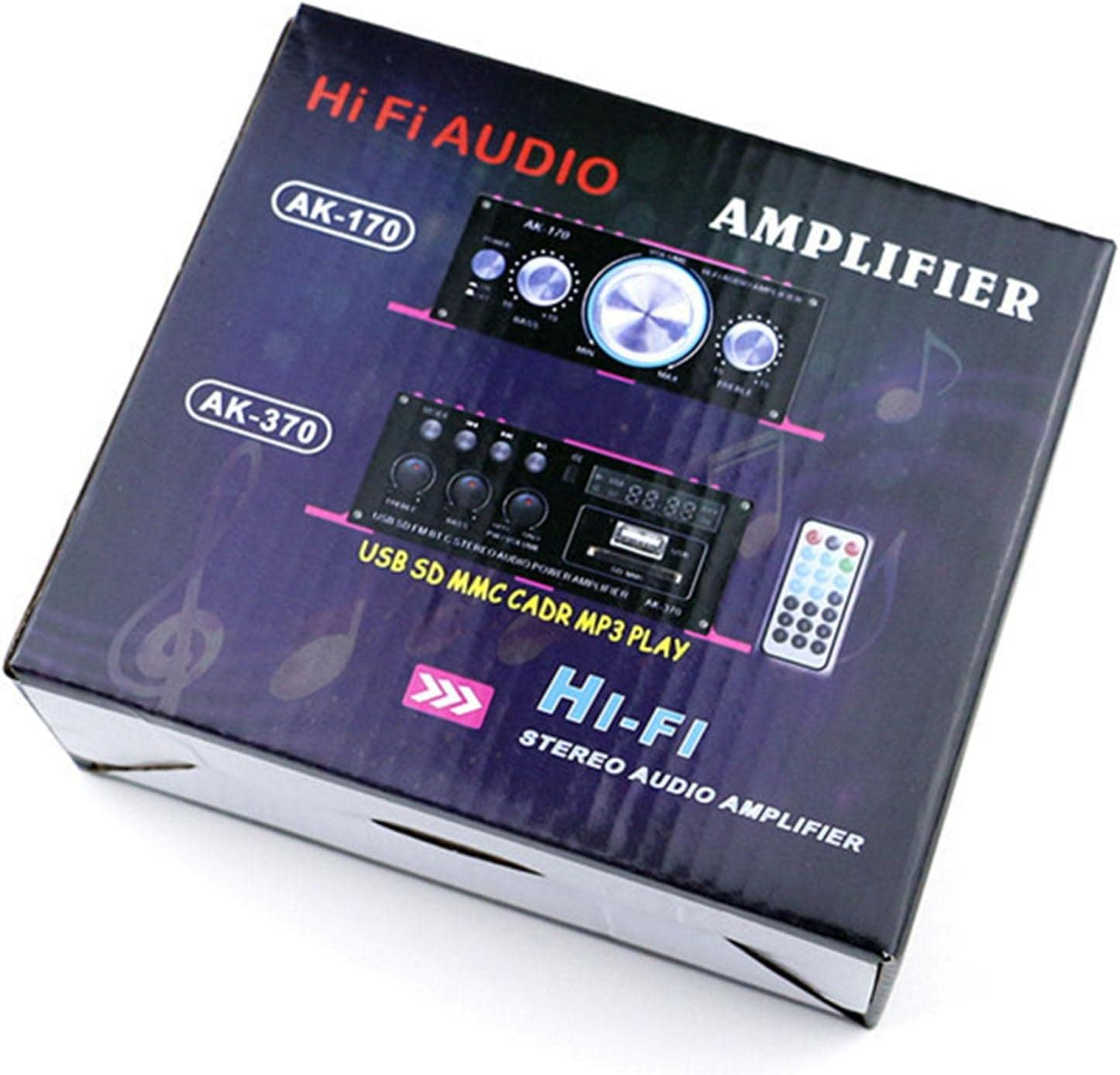 Nonmifyr Audio Stereo Amplifier AMP Power Speakers for Desktops Car Ceiling Wall Home, Black, AK170 With image number 3