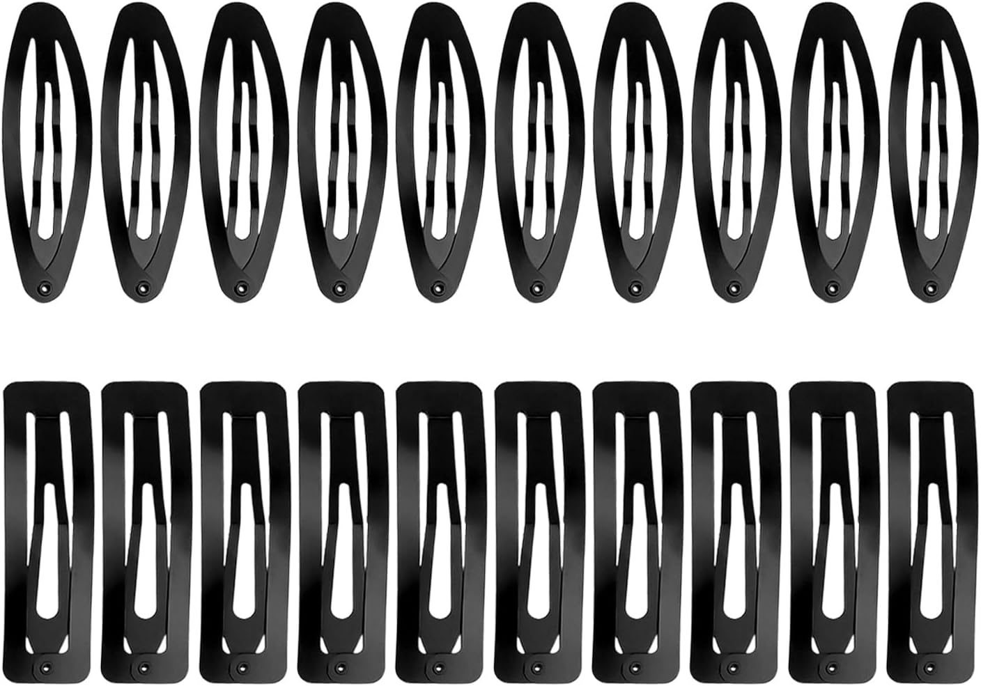 10 Piece Water Drop Hair Clips and 10 Pieces Square Hair Clips, Press Hair Clips, Metal Hair Clips, Bang Hair Clips, Hair Clips, Black Hair Clips image number 4