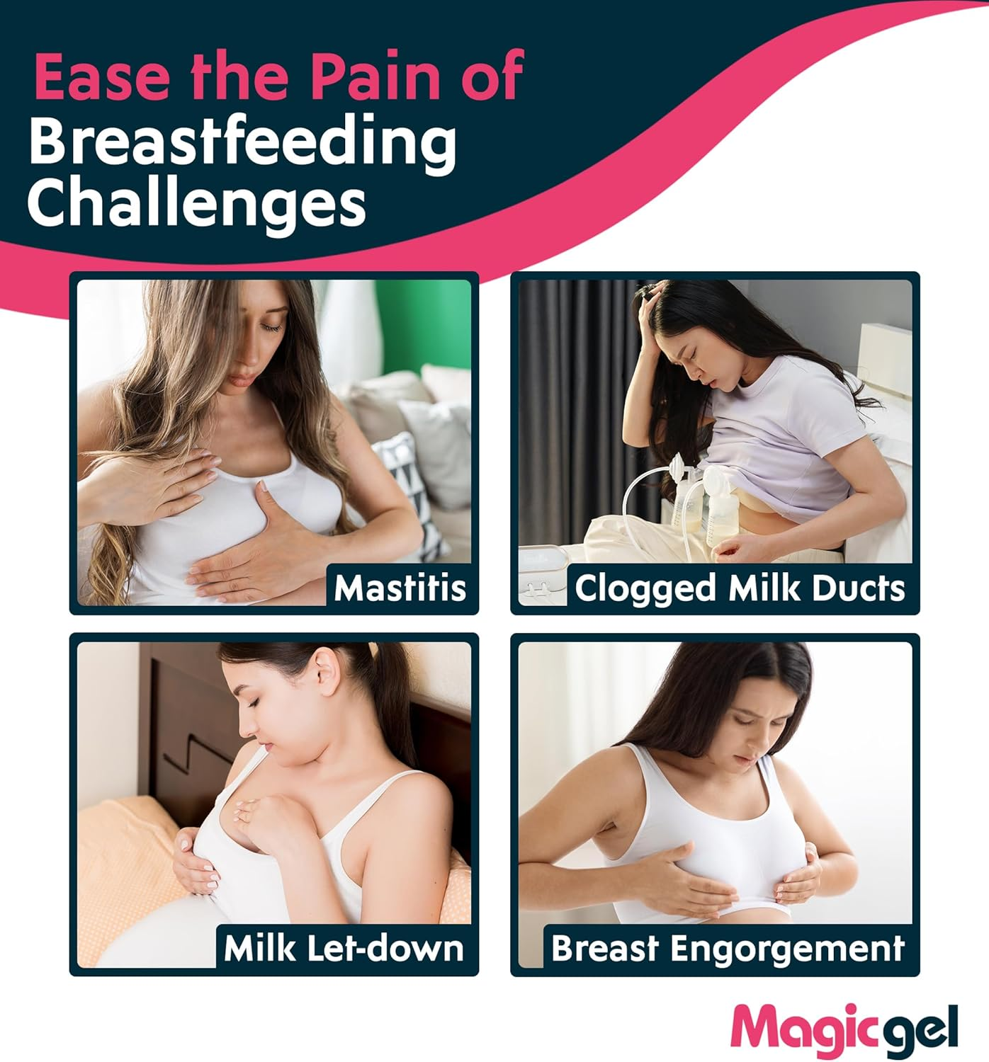 Magic Gel Breast Ice Packs - Hot and Cold Therapy ... image number 1