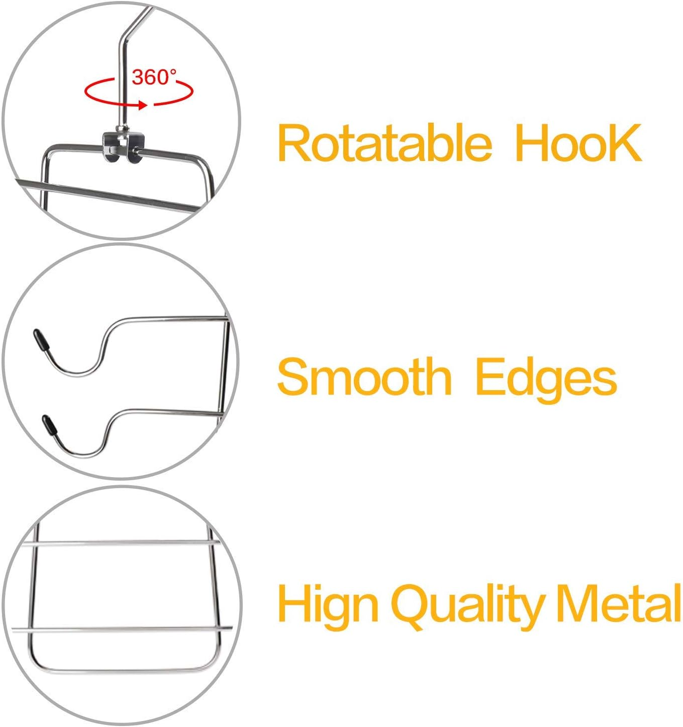 8 Tiers Foldable Bra Hanger/Camisole Hanger, Space Saving Hangers Closet Organizer for Strap Dress, Tank Top, Camisole, Bra, Pajamas, Bathing Suit, Ties and More (3 Pack) image number 1