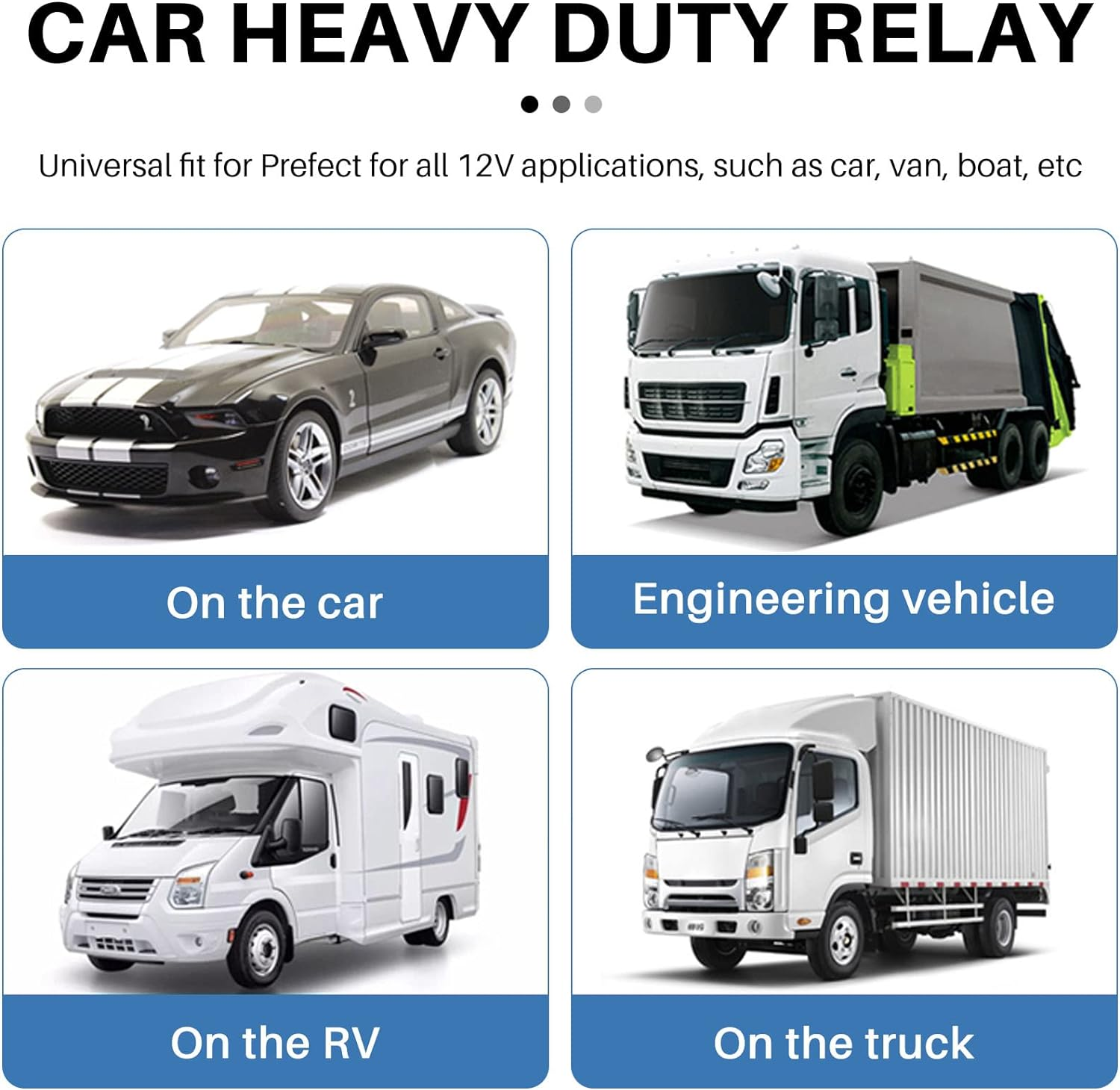 Ceahoify 12V 100Amp 4-Pin Heavy Duty On/Off Switch Split Charge Relay for Auto Boat Van Black image number 4