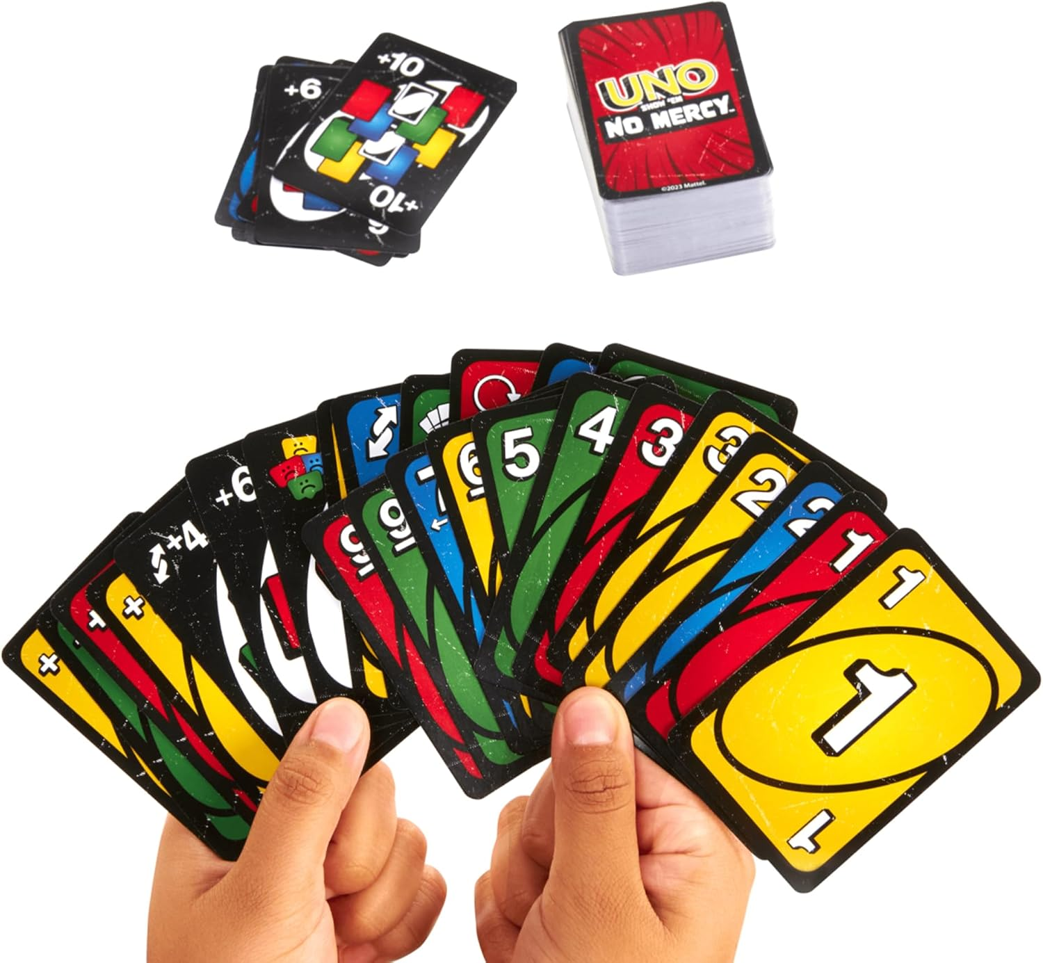FHS Retail UNO Show 'Em No Mercy Card Game | Ruthless & Unapologetic Fun for Adults, Kids & Family Night - Ideal for Parties, Game Nights & Travel image number 1