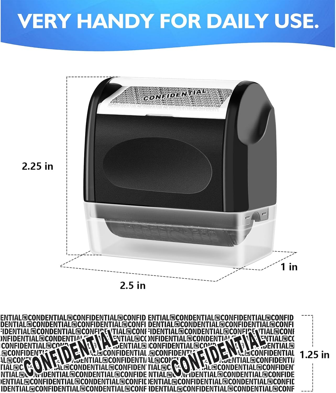 Identity Theft Protection Roller Stamp, 1 Refill Ink - Confidential Roller Stamp for Identity Protection & Security Stamps- Blocking Out Privacy Information and Guard Your Address and ID - 3 Pack image number 5