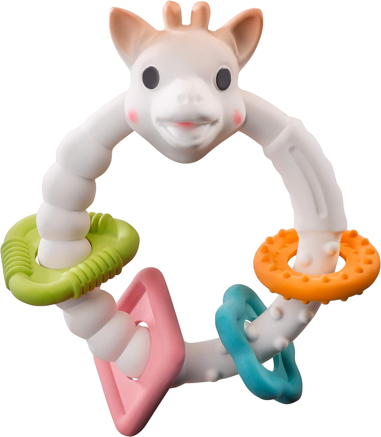 Sophie La Girafe - Colo'Rings So'Pure Teething Ring - 100% Natural Rubber - Textured Relief - Safe for Teething - Fun & Stimulating - Age: 3 M + image number 6