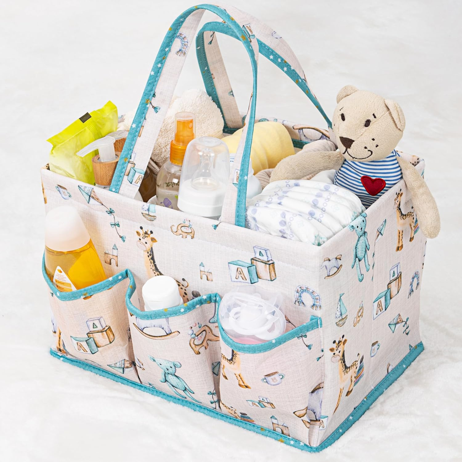 Baby Caddy Diaper Bag - Multi-Function Travel Changing Bag for Baby Care, Large Capacity, Stylish and Durable (Blue) image number 4