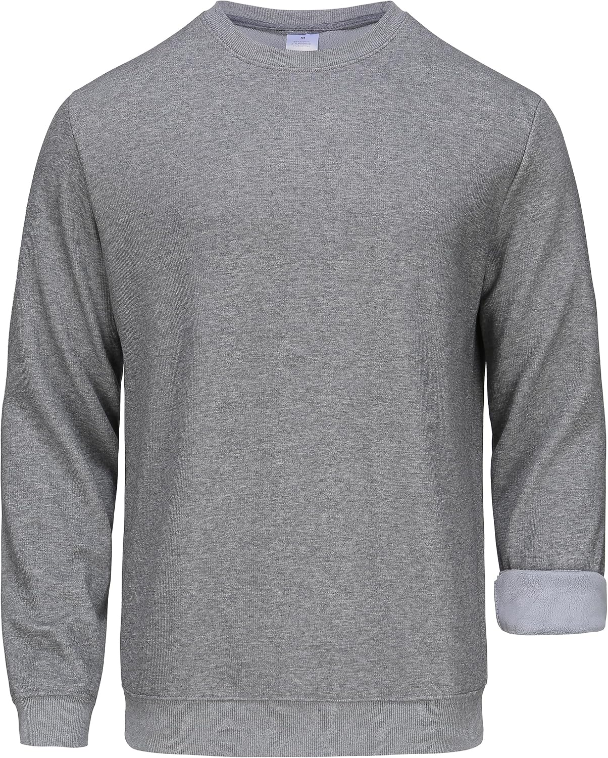 Men'S Heavy Weight Crew Neck Sweatshirt Soft Fleece Lined, Long Sleeve Classic Warm Pullover Basic Top