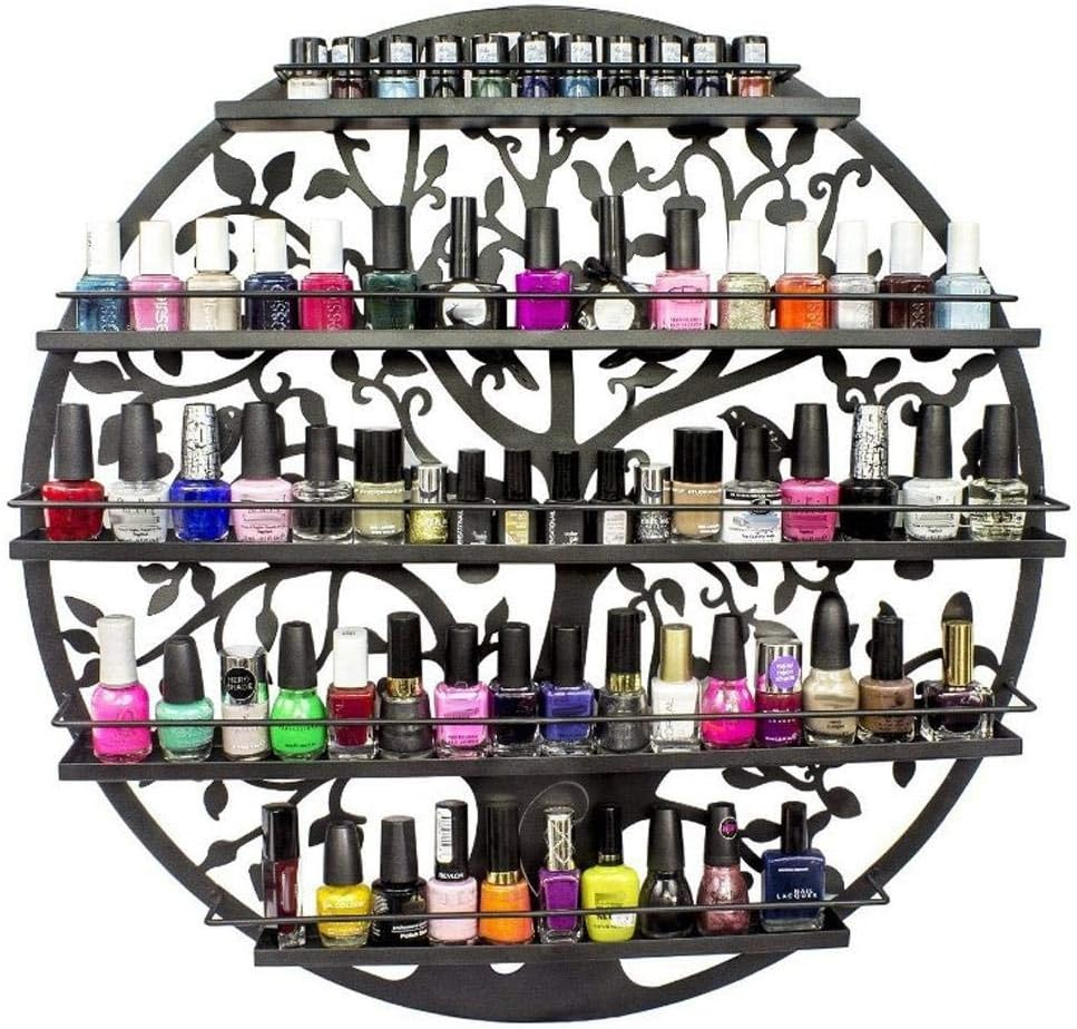 Nail Polish Holder, Long Service Life Nail Polish Rack, Professional Manicurist for Nail Salon(Black Five Layers) image number 2