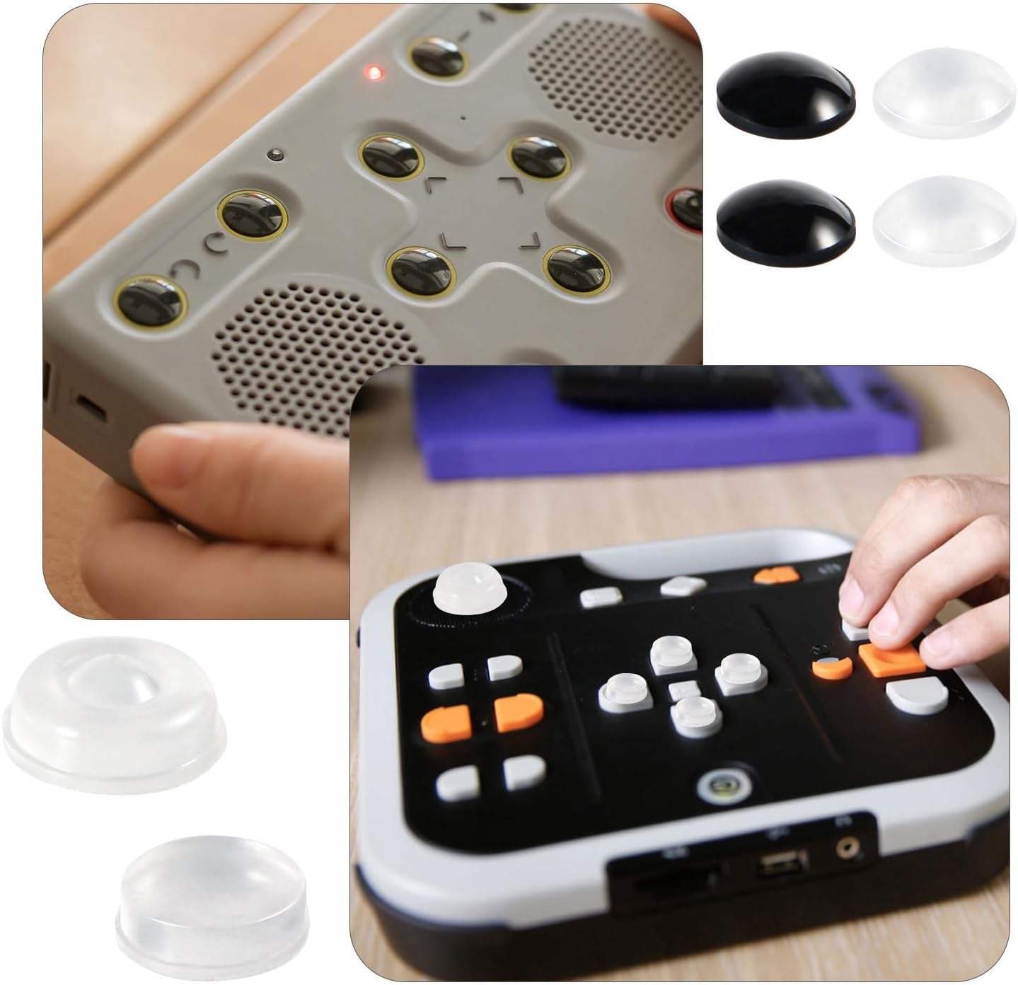 4 Sheets Braille Stickers for Visually Impaired, Silicone Bump Dot Stickers Sticky Raised Tactile Dots for Blind Low Vision Aid Visually Impaired Elderly (Clear & Black)