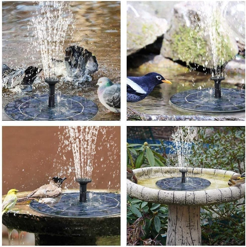 Solar Fountain Water Pump for Bird Bath, Solar Powered Free Standing Floating Mini Water Pump Kit with 4 Nozzles for Garden, Patio, Pond image number 4