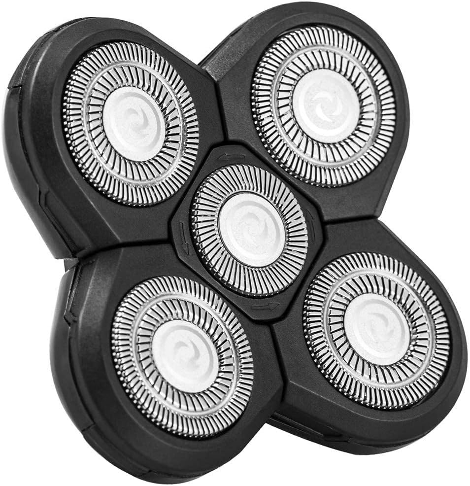 5 Head Shaver Heads, 2PCS Shaver Blade Heads Shaver Replacement for Electric Razor Shaving Bald Tool, Head and Face Electric Waterproof Razor Shaver Head image number 4