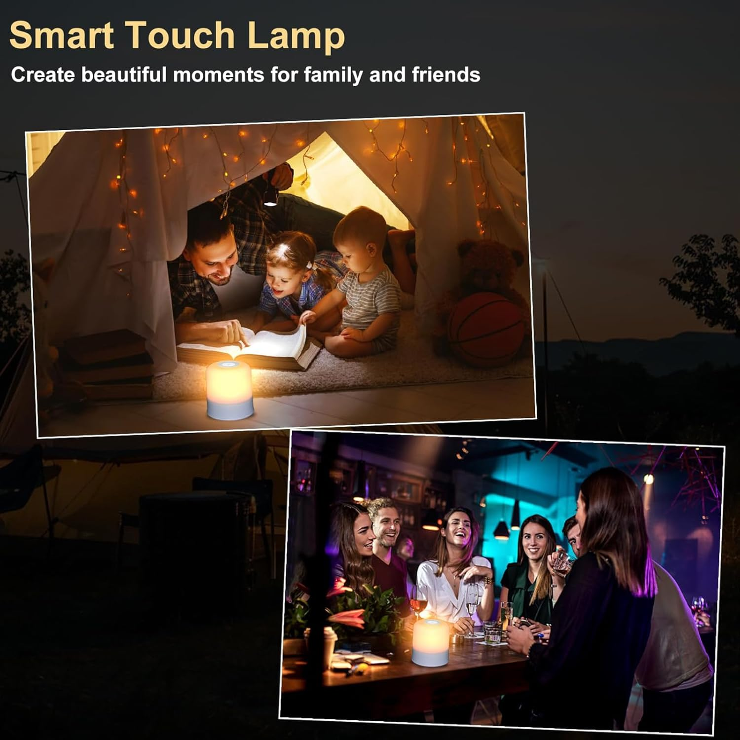 Night Light for Baby, 2400Mha 3 Lighting Modes with Touch Control Night Lamp for Kids Dimming Function & USB Rechargeable Kids Lamp, Portable Nursery Night Light for Breastfeeding,Bedside,Sleeping image number 1