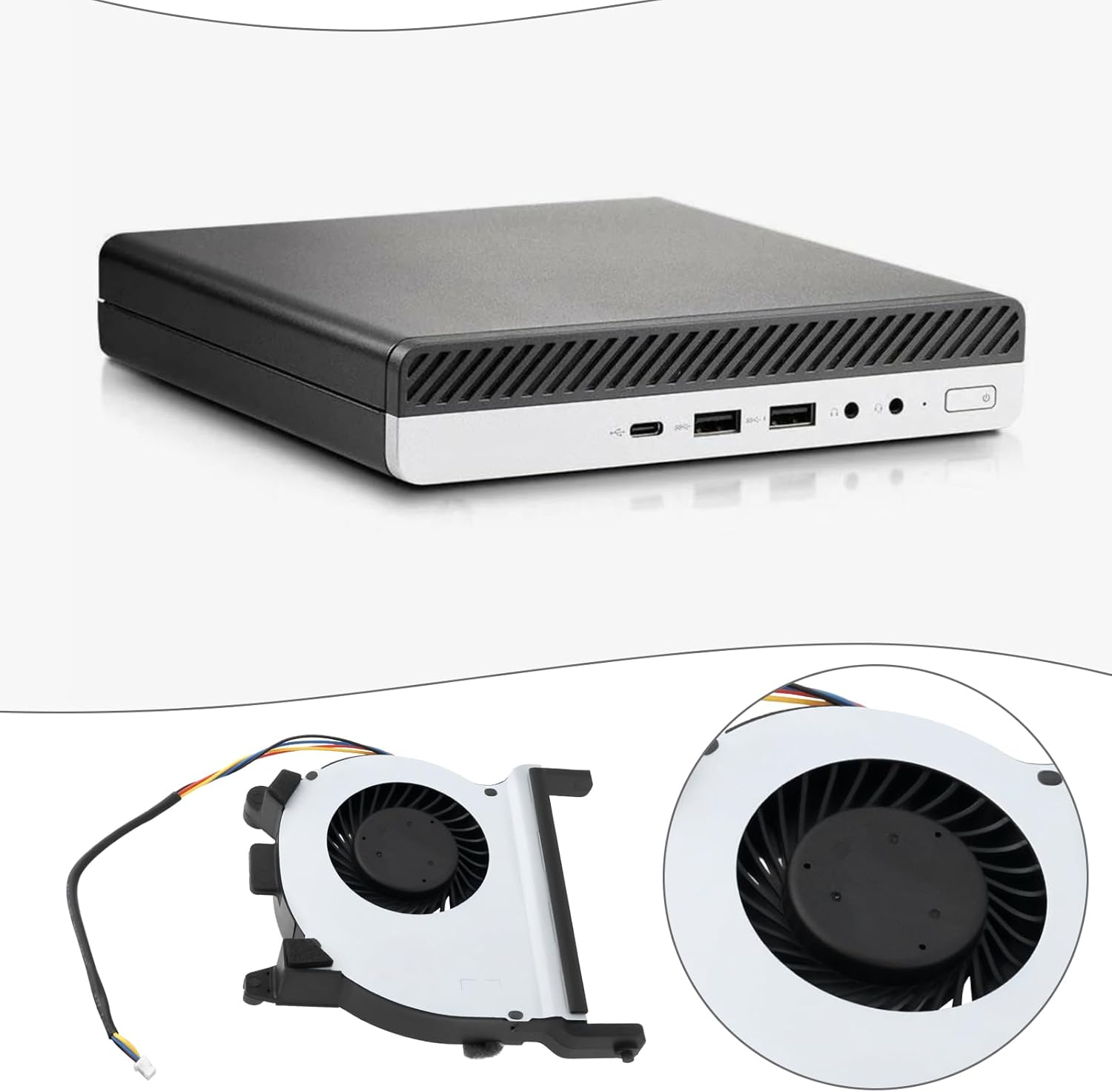 SING F LTD CPU Cooling Fan 12V Compatible with HP Elitedesk 800 G4 Mini PC, Models L19561-001 and L19564-001 image number 1