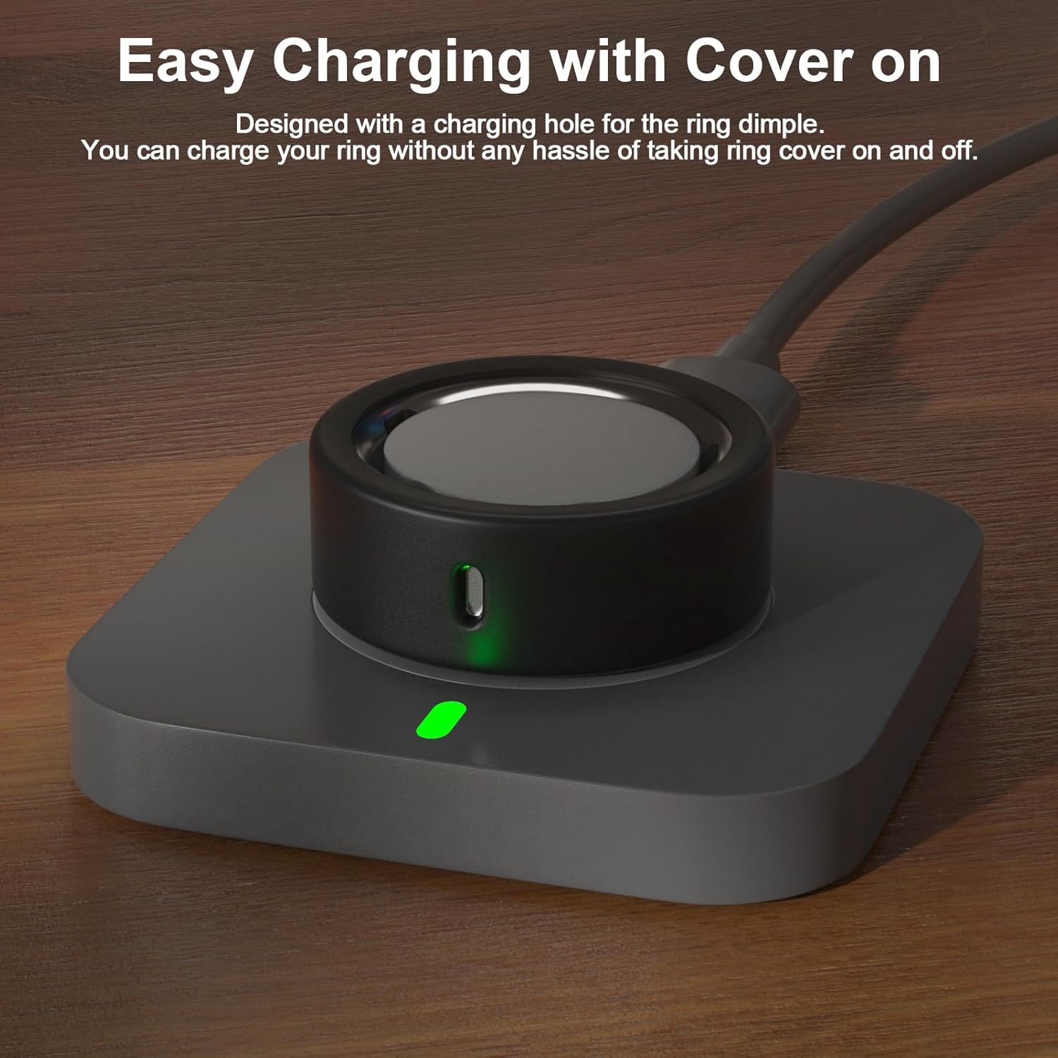 ZOOROO Rings Cover Compatible with Oura Ring Gen 4/4 Ceramic/Gen 3/Ultrahuman Ring, Surport Charging with Cover On, Anti-Scratch Elastic Silicone Rings Protector Case for Men Women Working Out Gym, L image number 2