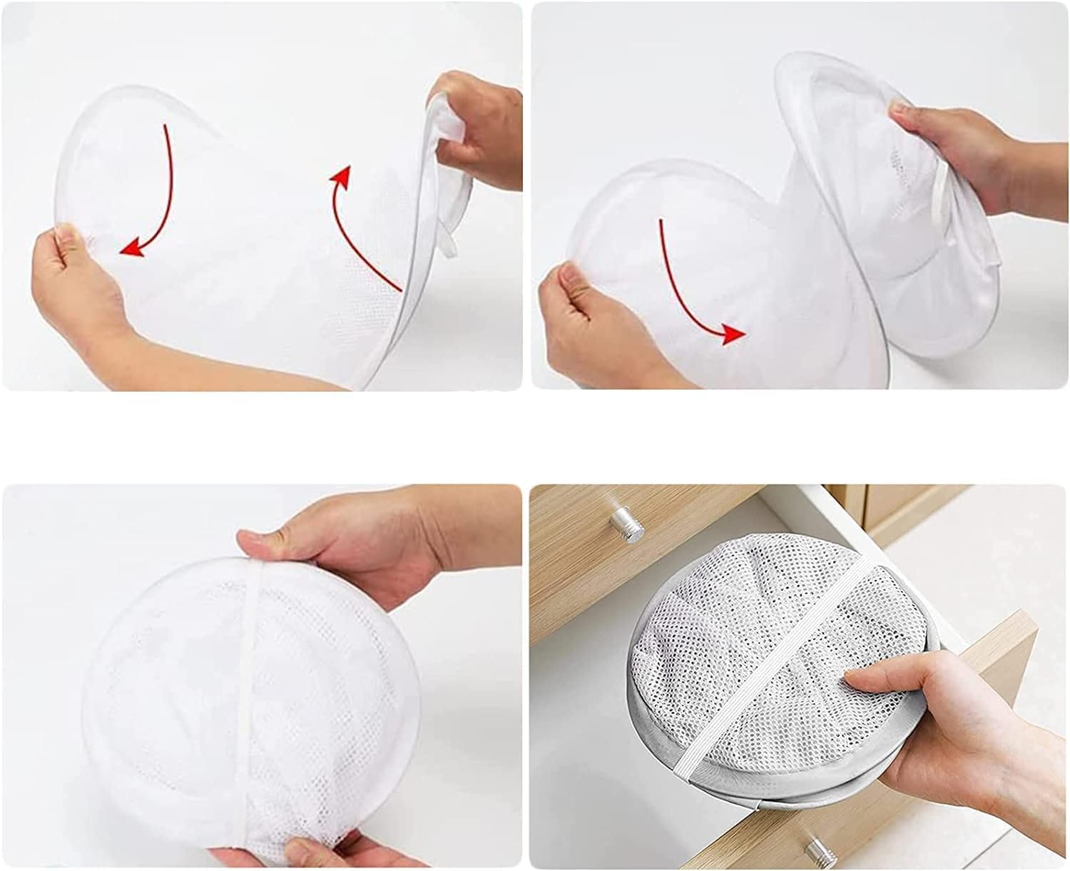 Hanging Laundry Hamper, Foldable Lightweight Wall Mounted Storage Bag, Laundry Bag to Hang Foldable Mesh Hamper Dirty Cloth Basket with Carry Handle Door Net Hampers for Store Cloth, Toy, Hotel Use image number 4