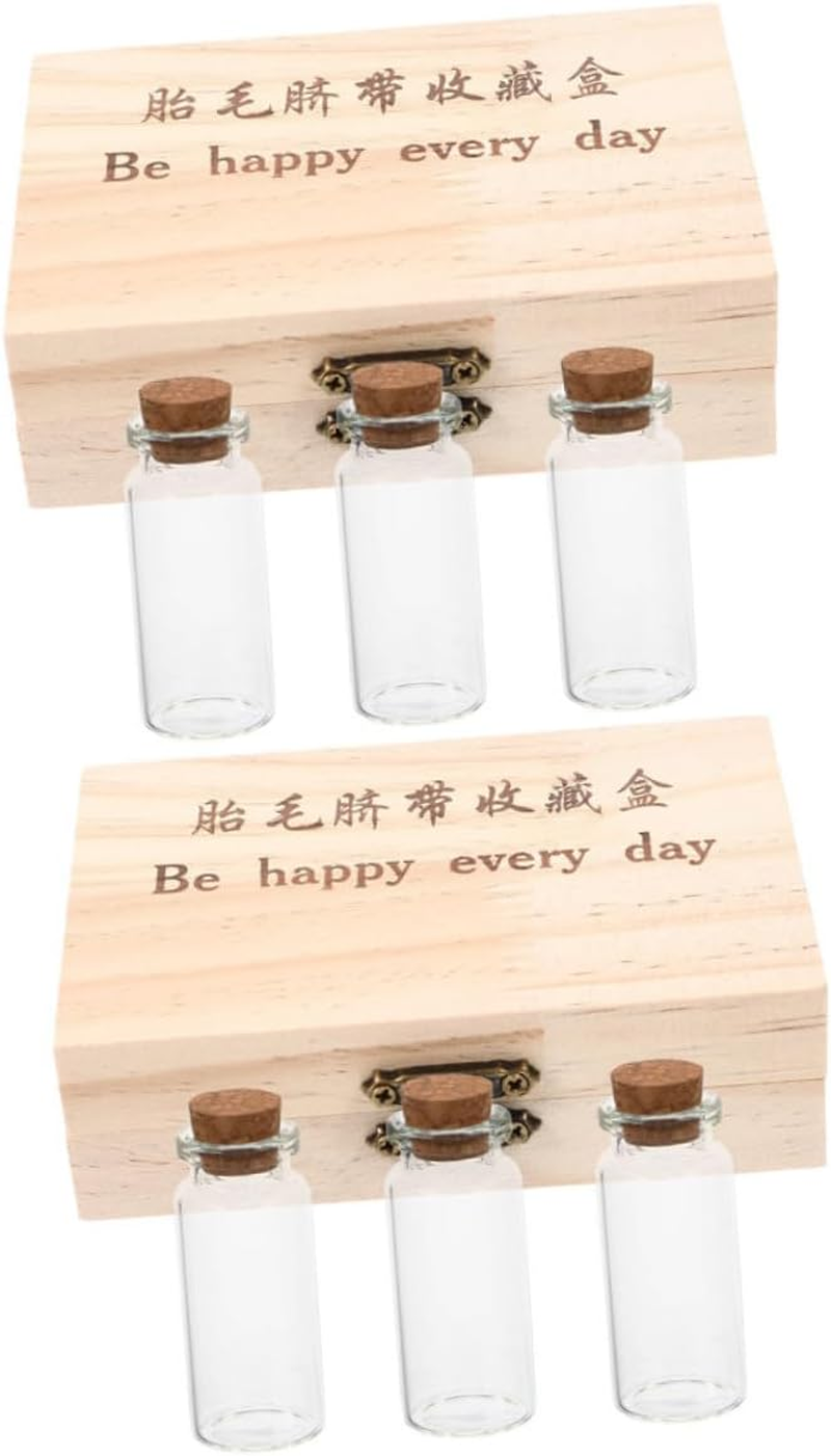 WOONEKY 1 Set Hair and Cord Keepsake Box Elegant Design for Storing Hair Teeth and More Newborn Present for Parents Memory Preservation image number 5