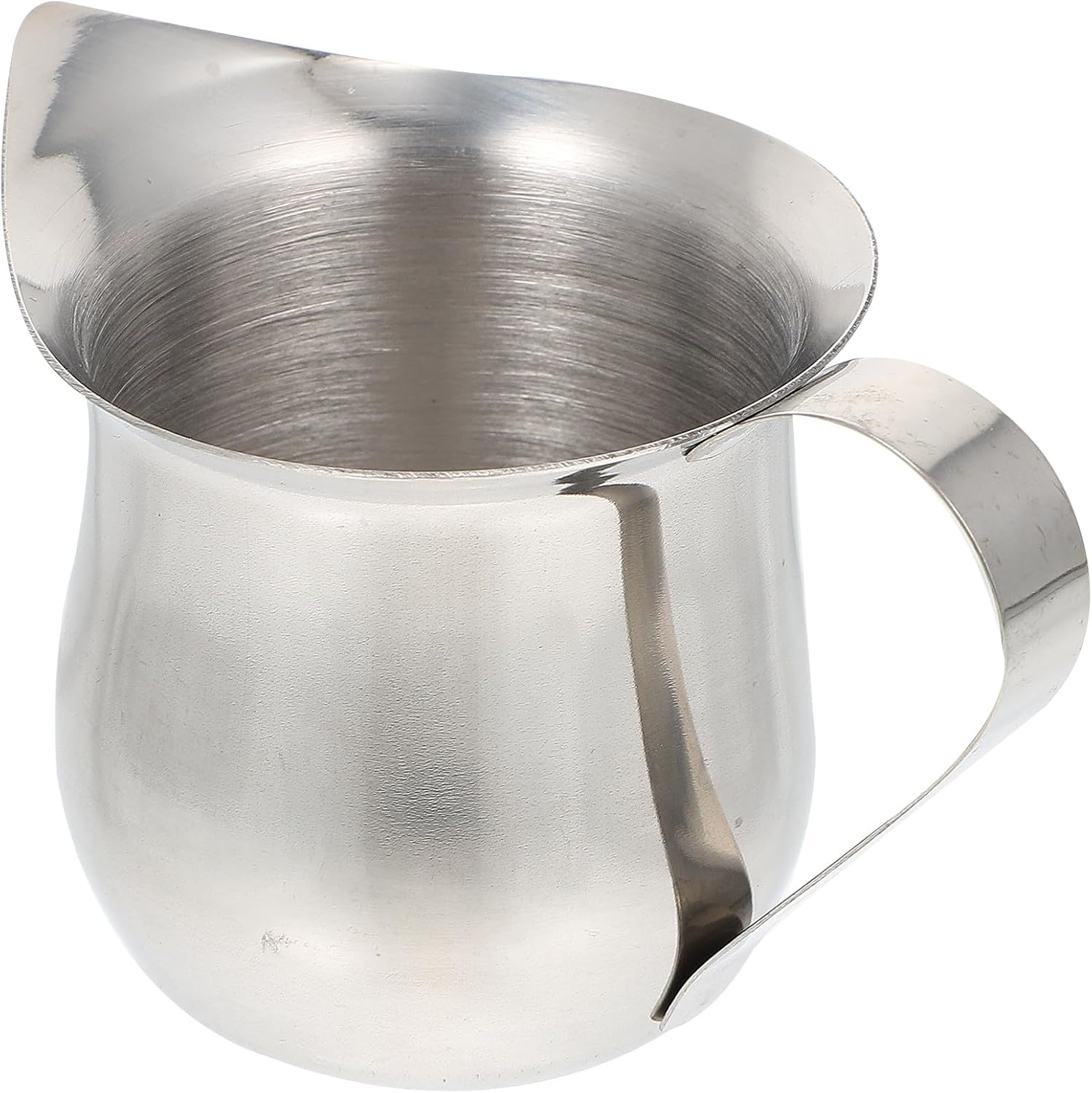 ROMISBABA Stainless Steel Milk Jug 60Ml Sauce Cup Small Milk Frothing Pitcher for Coffee Espresso Syrup Serving in Home Kitchen