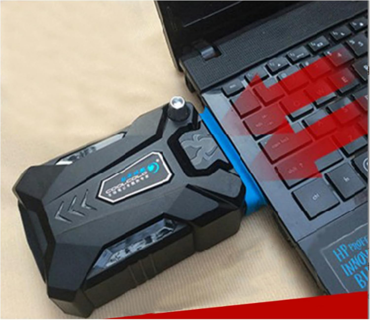 Cool Laptop Cooler with Vacuum Fan, Side Draft Portable Intelligent Notebook Radiator, Rapid Cooling, Automatic Manual Mode Portable Compatible with Laptop Cooling Pads