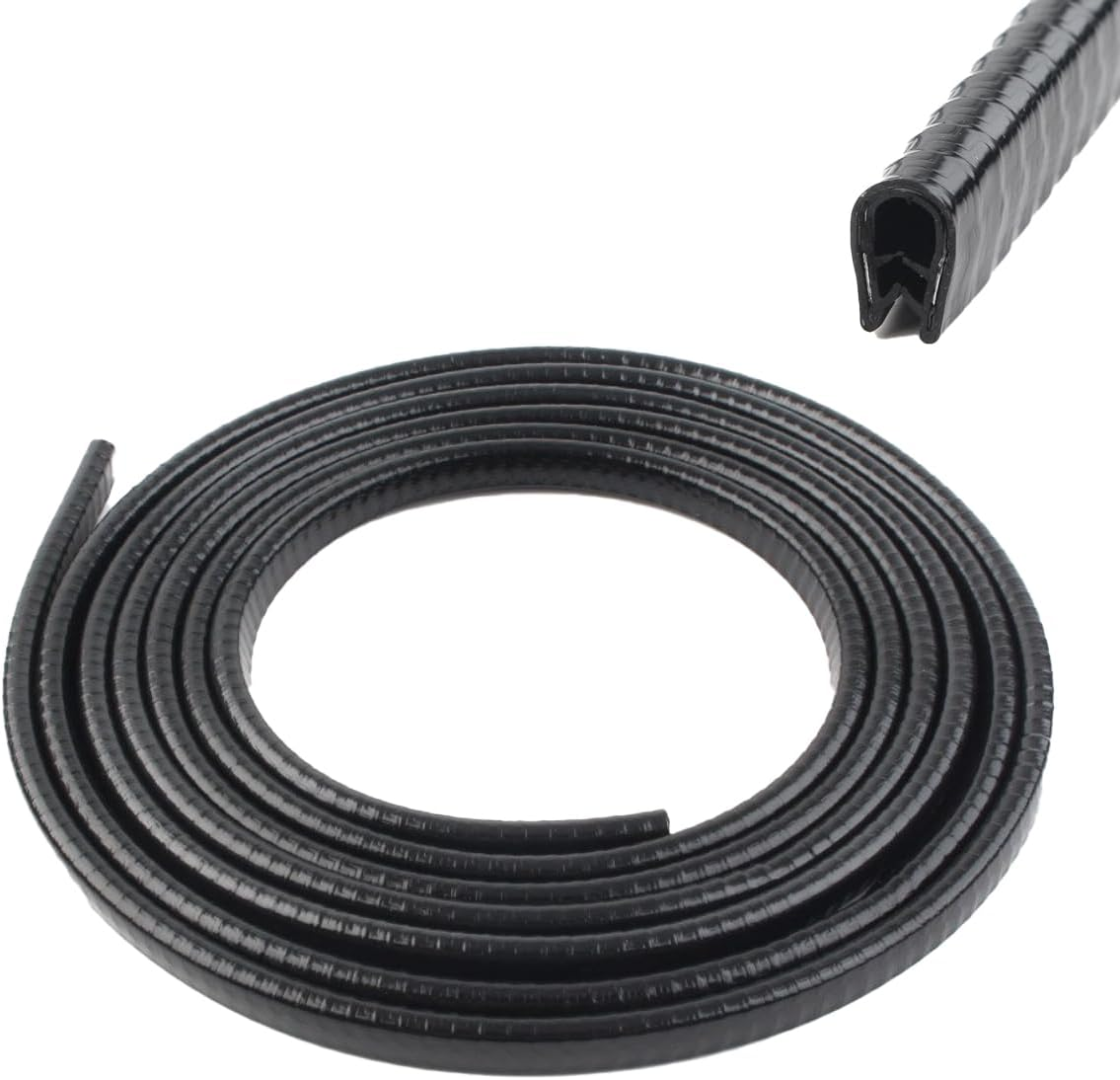 20Ft(6M) Black Car Door Edge Guards, Rubber Trim with U Shape, Universal Fit for Most Cars, No Glue image number 6
