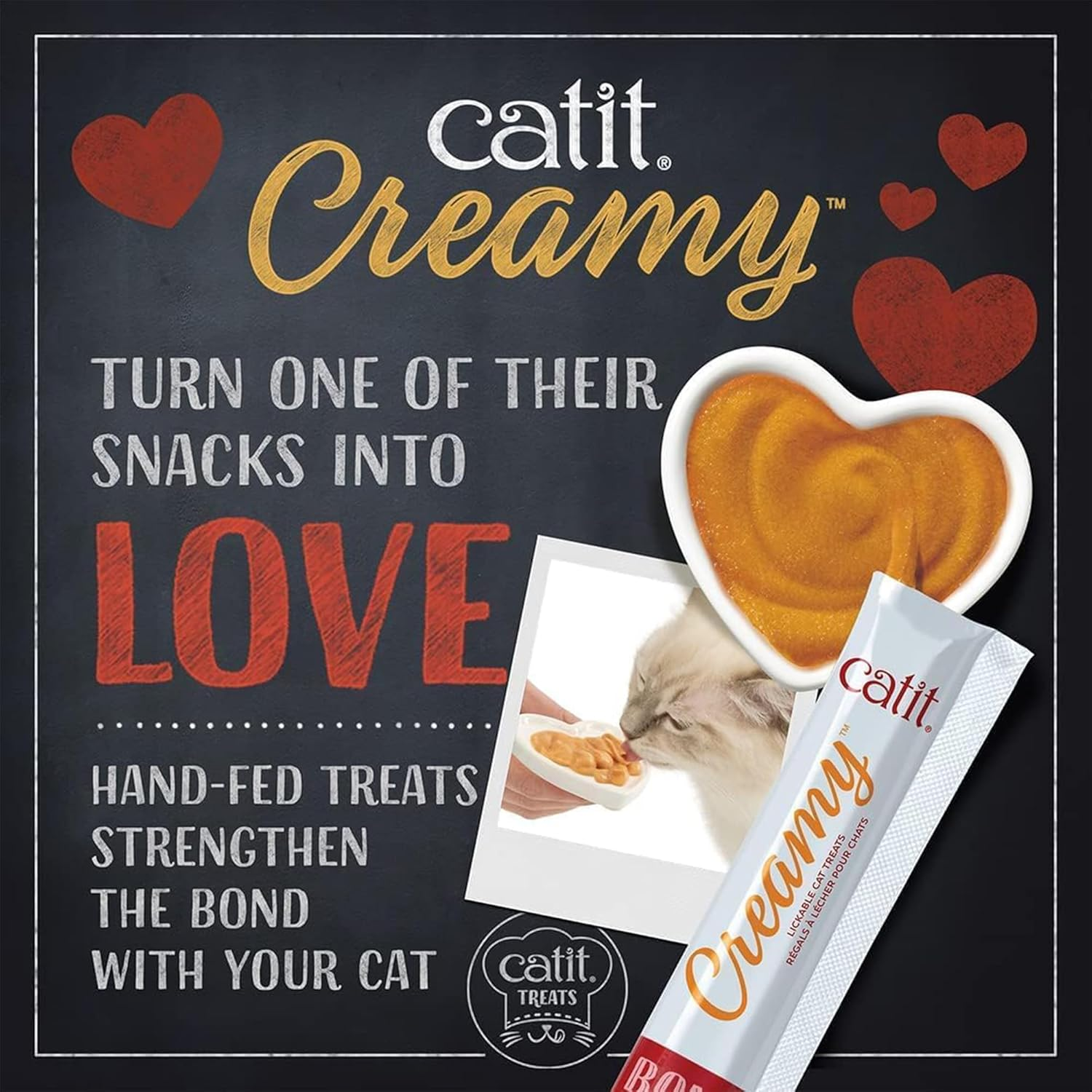 Cat Treats Creamy Lickable Cat-It Treats, 72 Tubes, Variety Pack, Chicken, Salmon, Tuna Flavours, 72 Tubes X 15G image number 1