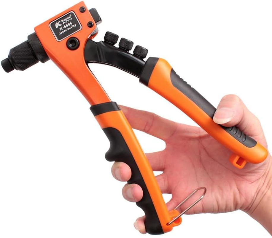 Manual Rivet Gun Kit with 80 Free Aluminum Rivets, Hand Riveter Single Rivet Tool,Manual Short-Inch Rivet Tool, Stainless Steel Rivet Machine image number 2