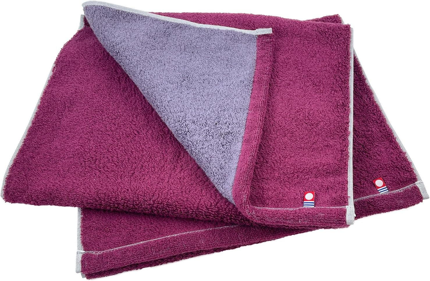 Imabari Towel + Reversible Large Bath Towel, Wine Gray, 27.6 X 51.2 Inches (70 X 130 Cm), 100% Cotton, Thick, Water Absorbent, Everyday Use, Made in Japan, Sweet Twist Towel Brand