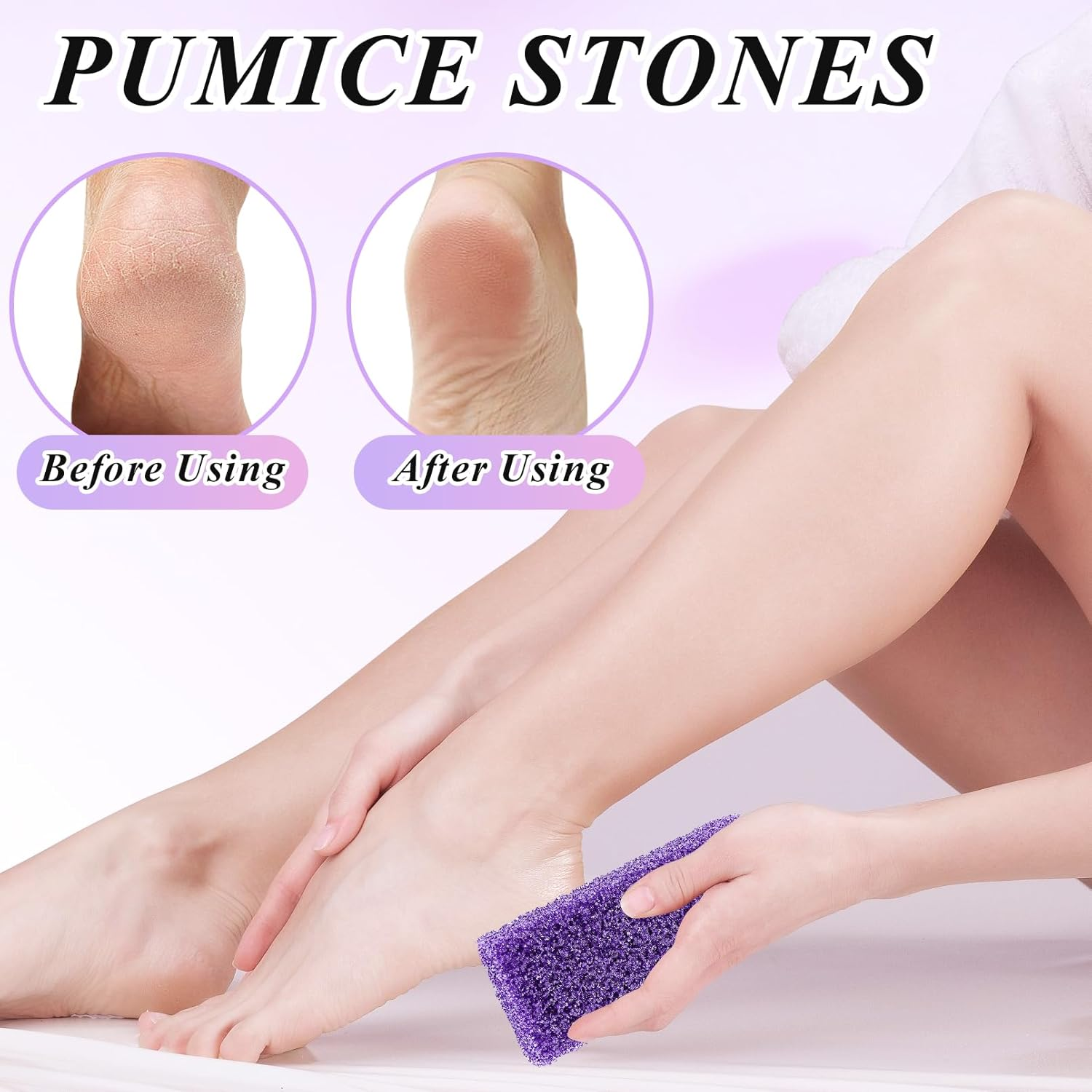 EOGRFW Foot Pumice Stone, Pack of 40 Pumice Stone Callus Remover, Double-Sided Pumice Stone for Feet, Pumice Stone Foot Care, Pumice Stone, Foot Scrubber Pumice Stone Pads for Feet, Body and Hands image number 4