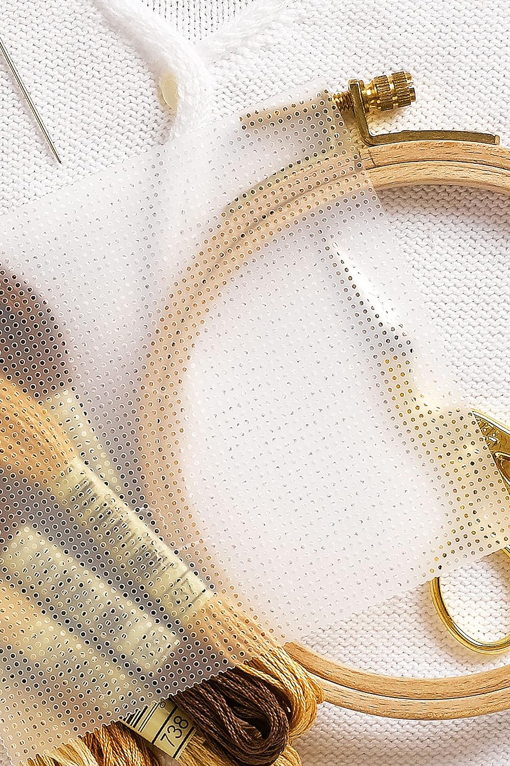 DMC Soluble Canvas 14 Count 8"X8.5"-White