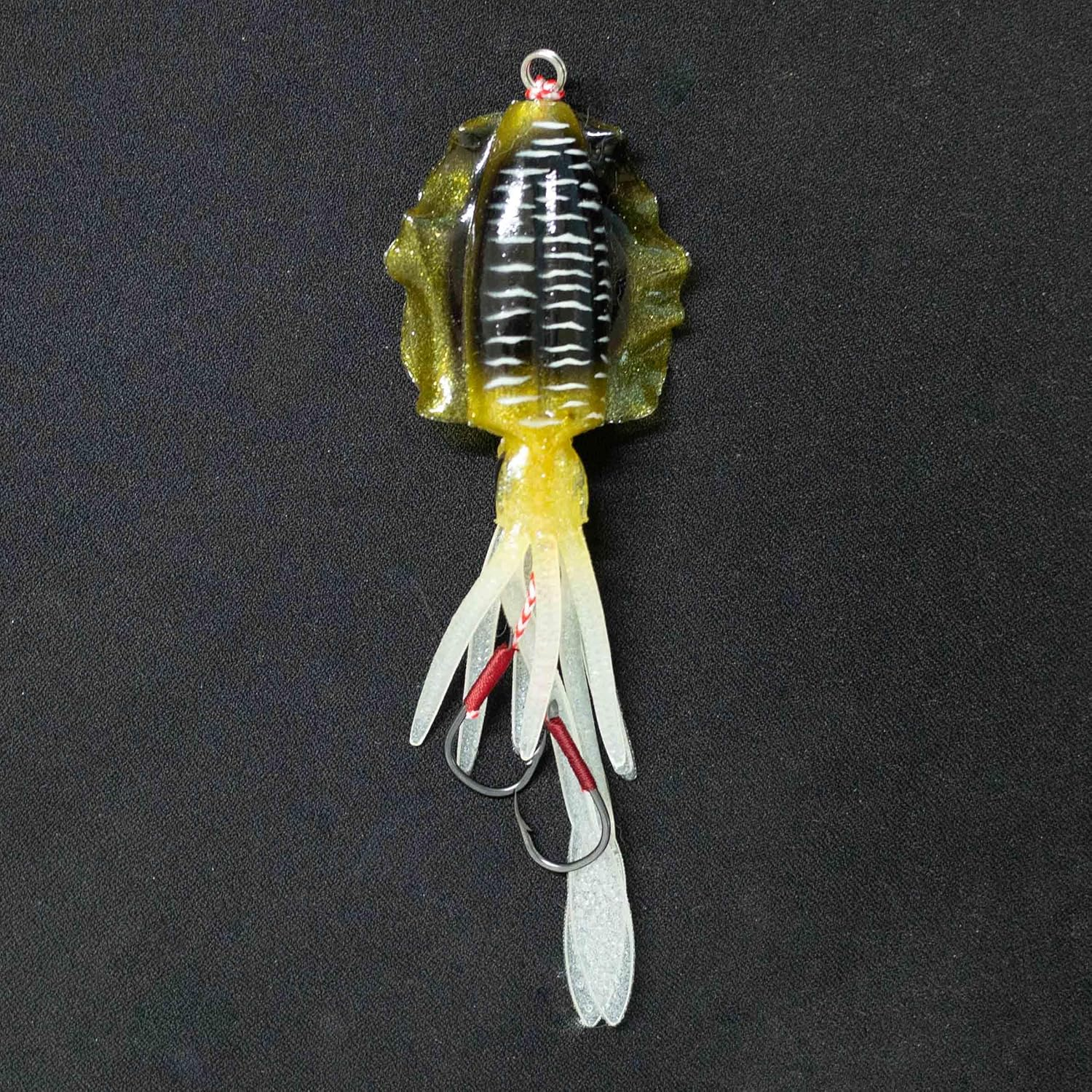 Js'Outdoors Fishing Lure Octopus for Saltwater, Soft Artificial Rigged Squid Jig Trolling Lures with UV Glow Sea Offshore, 15Cm Length Swimbait Vivid 3D Eye