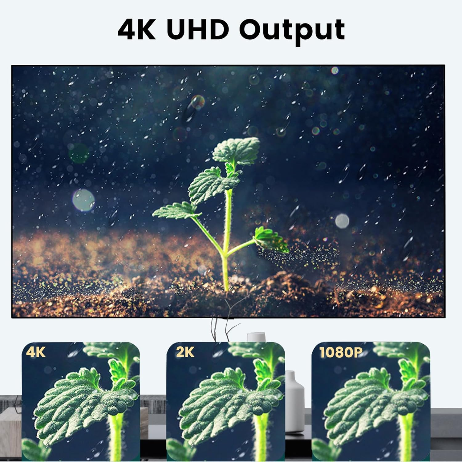 6Ft 4K Displayport to HDMI Cable Adapter, DP to HDMI Male Video UHD 4K@30Hz/2K@60Hz/1080P@120Hz DP to HDTV Uni-Directional Cord for Projector, Desktop, Dell, AMD, NVIDIA, Lenovo, Thinkpad image number 4