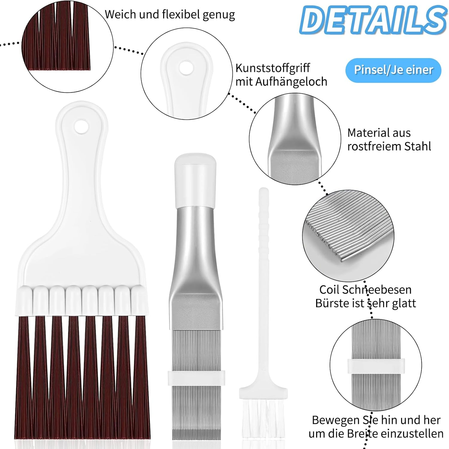FLEXNOVA Slat Comb Dryer, Pack of 4 Condenser Comb Dryer, Radiator Comb, Dryer Cleaning Brush, Dryer Brush Cleaning, Condenser Comb for Cleaning Air Conditioners, Refrigerators Evaporation image number 5