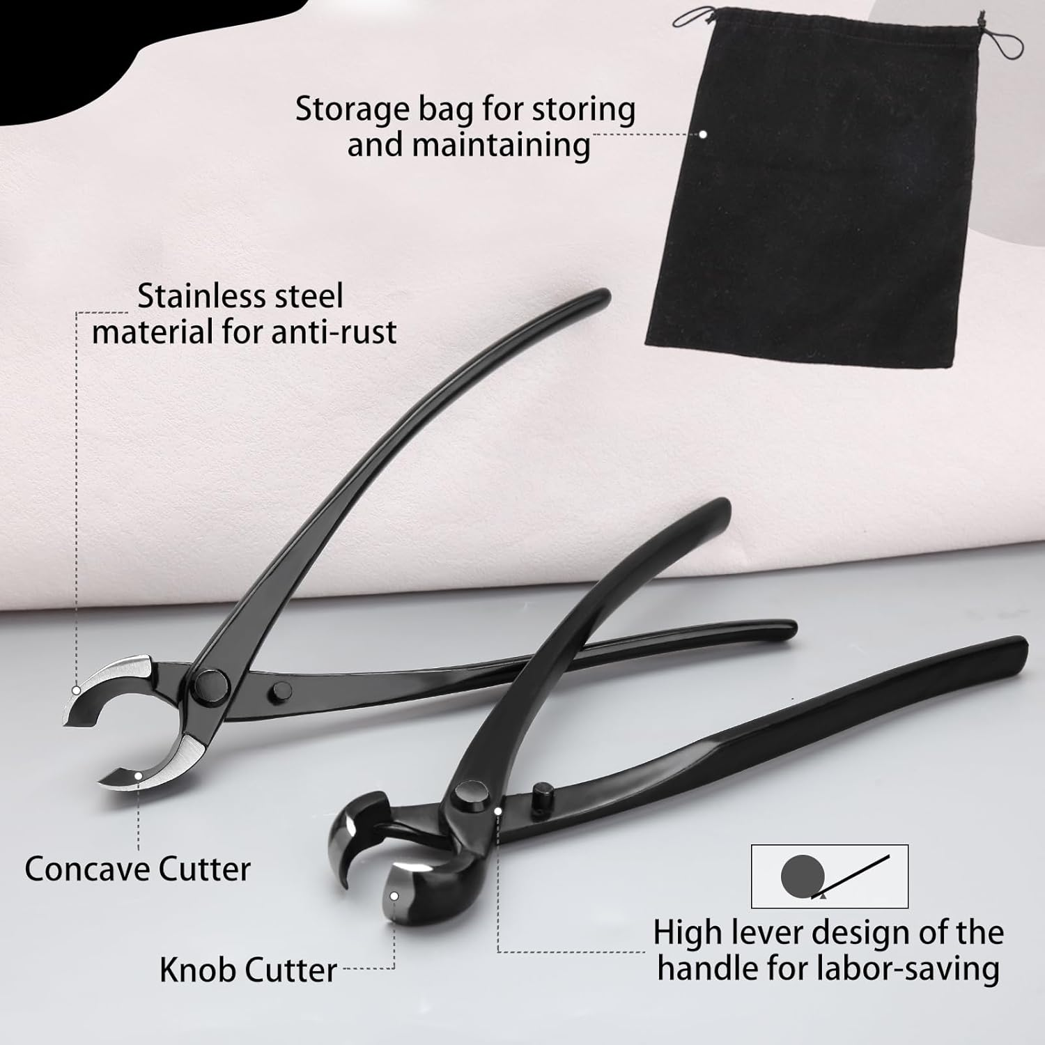 SPEEDWOX Concave Cutters and Spherical Knob Cutters Bonsai Branch Tool Kit Concave Branch Cutter Knob Branch Cutter Bonsai Tools Bonsai Branch Cutter Bonsai Knob Cutter Branch Scissors Bonsai Tool Kit image number 6