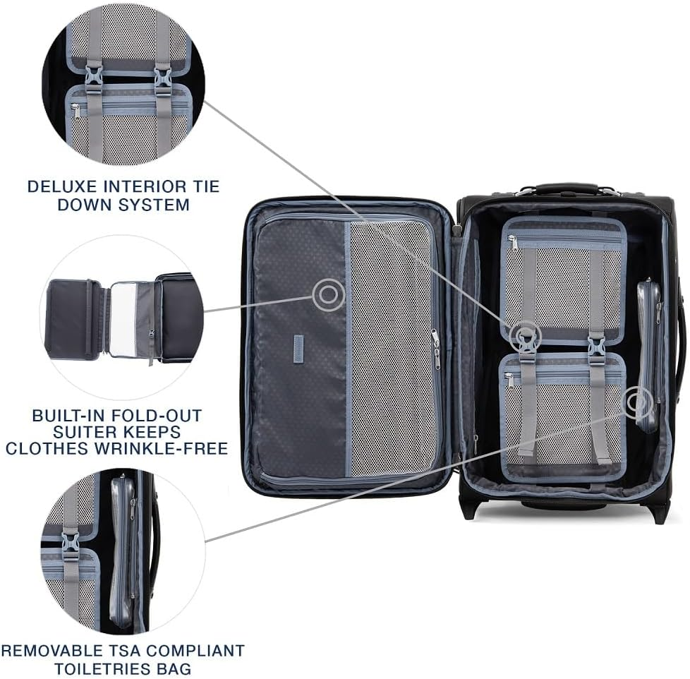 Travelpro Platinum&reg; Elite 22" Expandable Carry-On Rollaboard&reg; Suiter Suitcase - Shadow Black image number 5