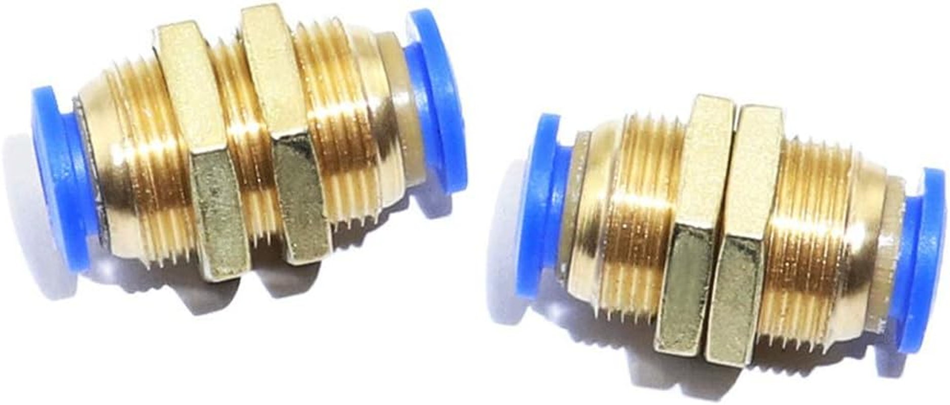 8Mm Pneumatic Push-In Fittings for Air Water Tube - Bulkhead Connector, Quick Set-Up for Hose Pipe, Highly Efficient for Air and Water Piping Networks image number 2