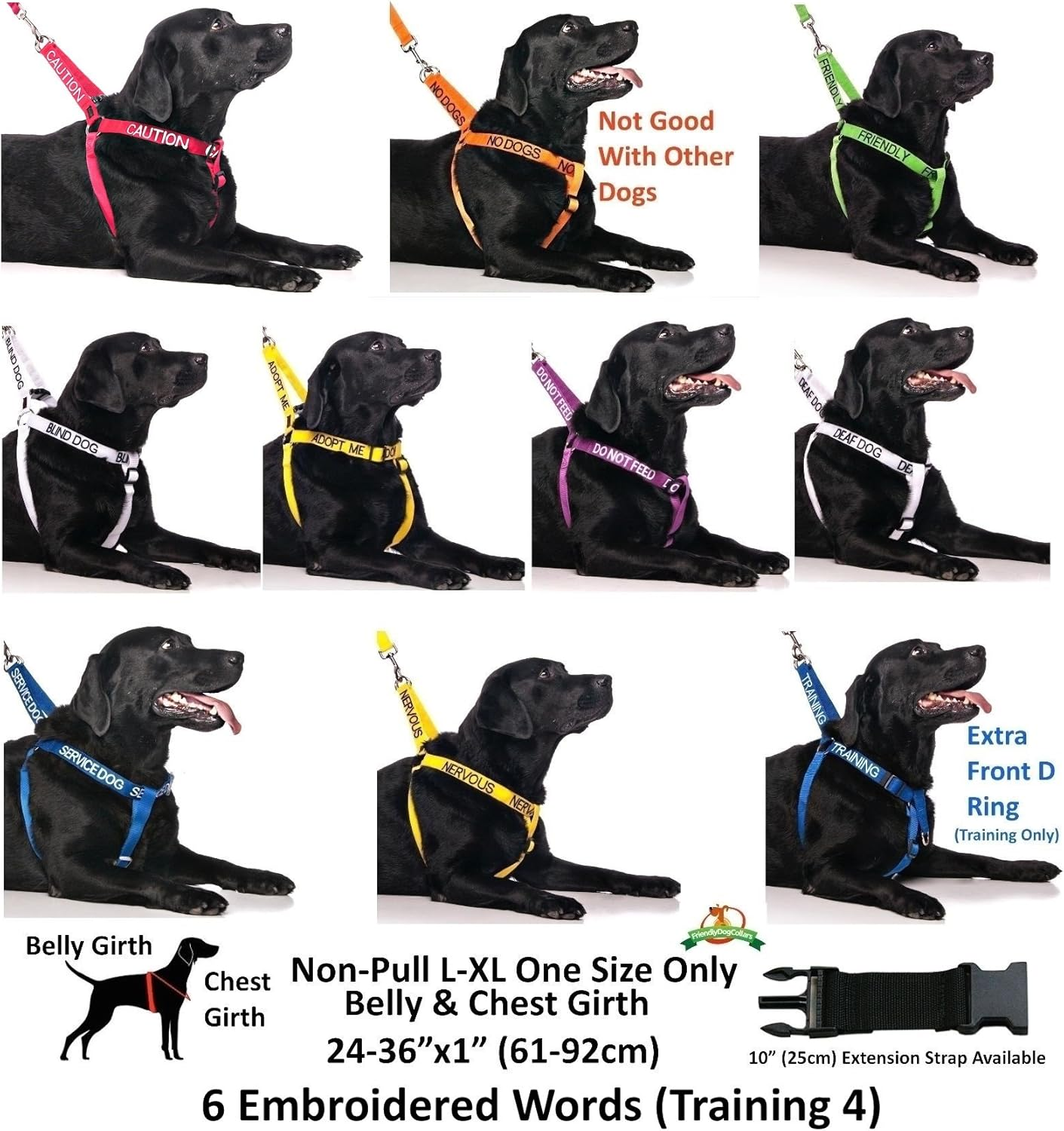 "Nervous" Yellow Color Coded Small Vest Dog Harness (Maybe Unpredictable) Prevents Accidents by Warning Others of Your Dog in Advance!