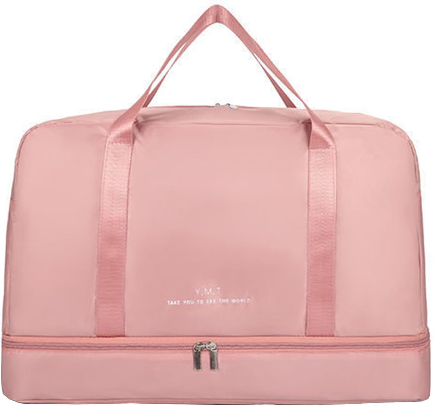 Travel Duffle Waterproof Bag with Trolley Sleeve & Separate Shoe Compartment Dry Wet Separation Storage Bag Sports Gym Bag Carry on Weekender Overnight Shoulder Bag for Women & Men (Blue)