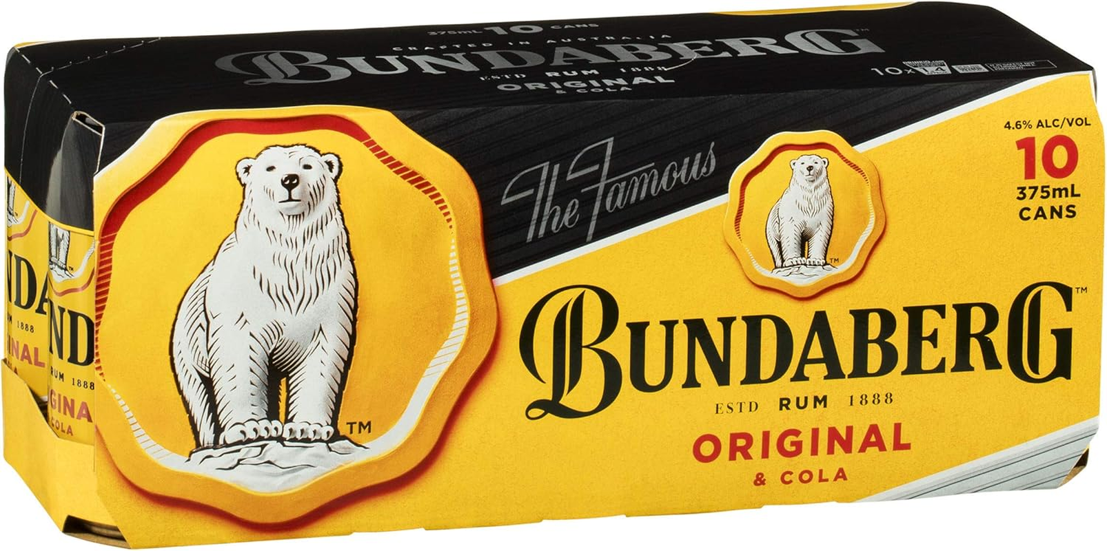 Bundaberg Original and Cola Rum 375 Ml (Pack of 10) image number 2