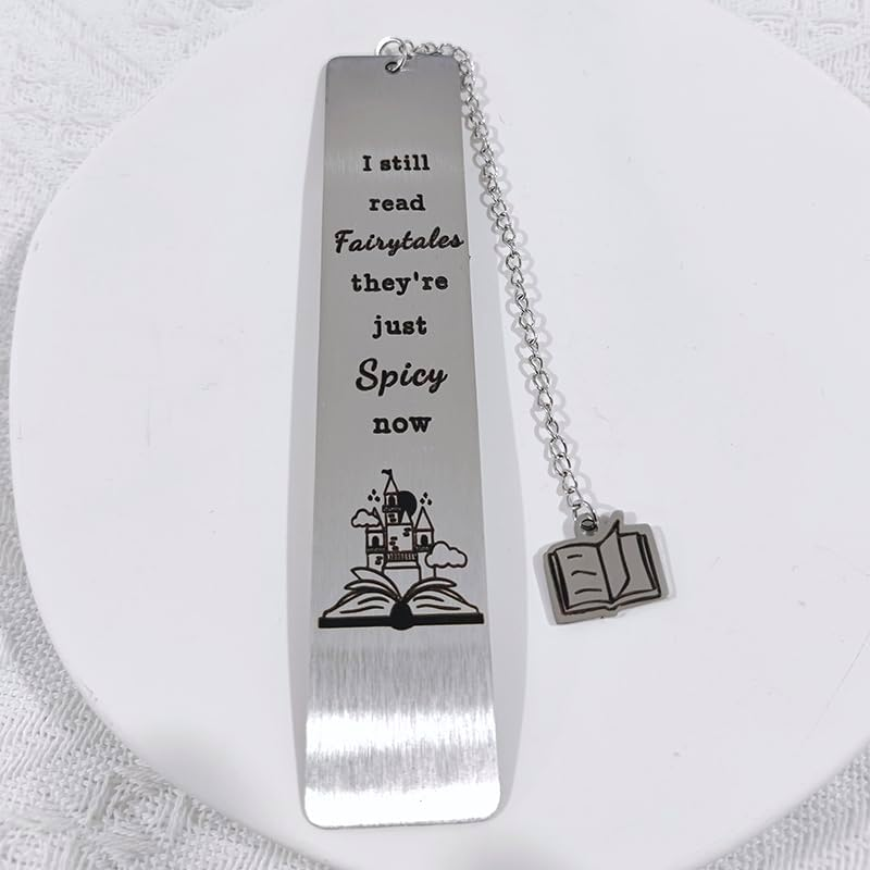RFTWXHPN Bookmark: I Still Read Fairytales They'Re Just Spicier Now, Stainless Steel, 1 Piece image number 2