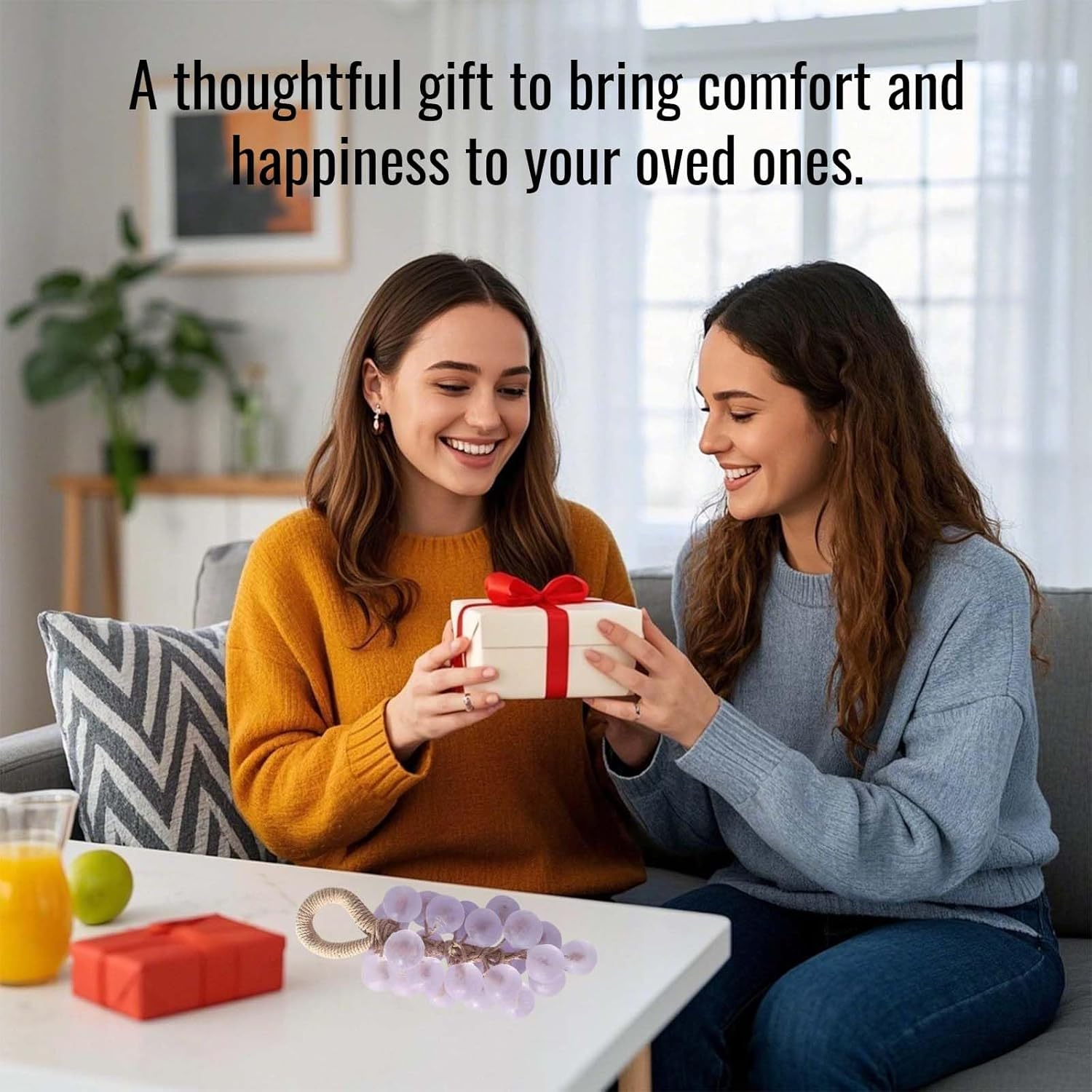 FLYTIN Grape Soap on a Rope, Handmade Crystal Grape Soap - Personalized Handcrafted Cleansing Tool, for Bathroom/Travel Washing Hands, Men Women All Skin Types (1, Purple) - Green image number 2