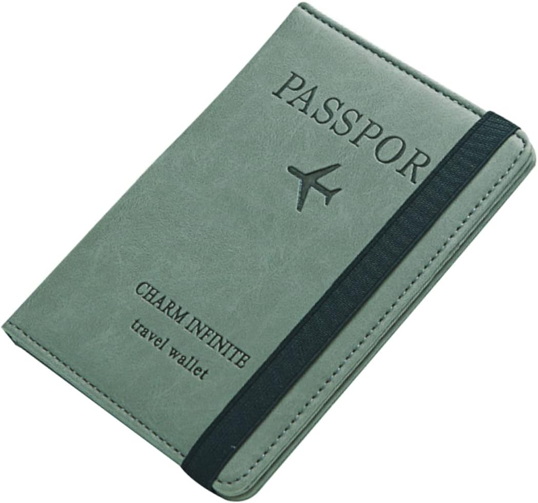 TINEASUR Leather Passport Case RFID Wallet for Women Multifunctional Id Bag Pockets for Passport Perfect for Business Travel Present