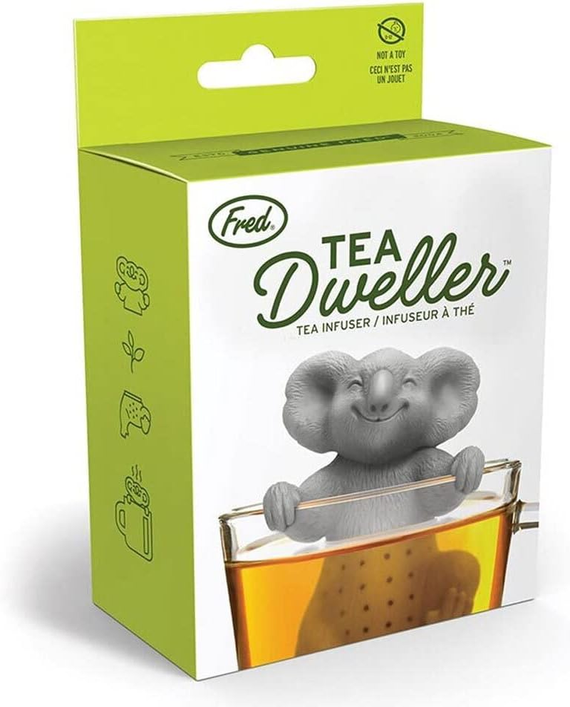 FRED Tea Infuser, Koala, 12X8X4.5Cm - Reusable Silicone Design, Hangs on Cup Rim, Fun Way to Brew Loose Leaf Tea at Home or Office image number 6