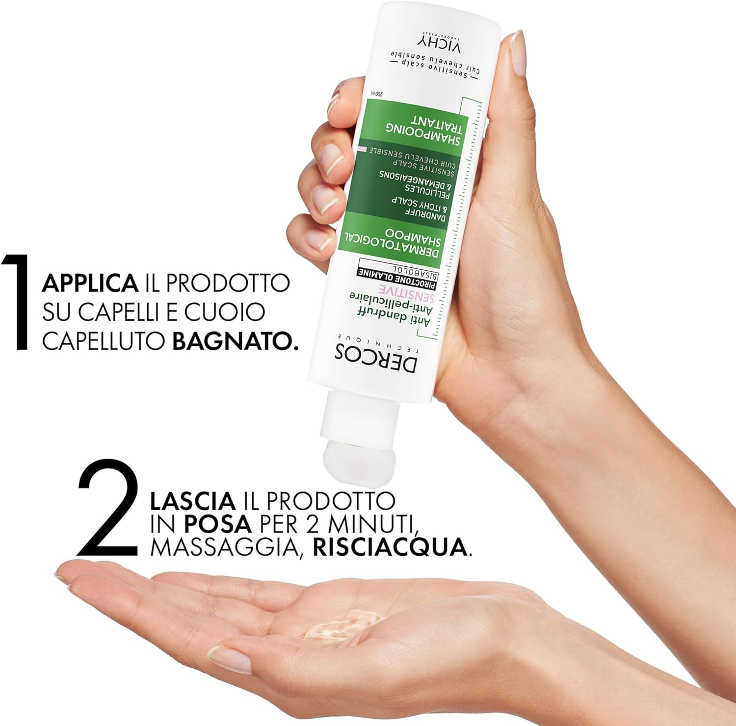 Vichy Dercos Anti-Dandruff Shampoo for Sensitive Scalp 200Ml, DS Dermatological Shampoo, Selenium for Dandruff & Itchy Scalp, Eliminates Dandruff & Soothes Scalp Discomfort image number 6