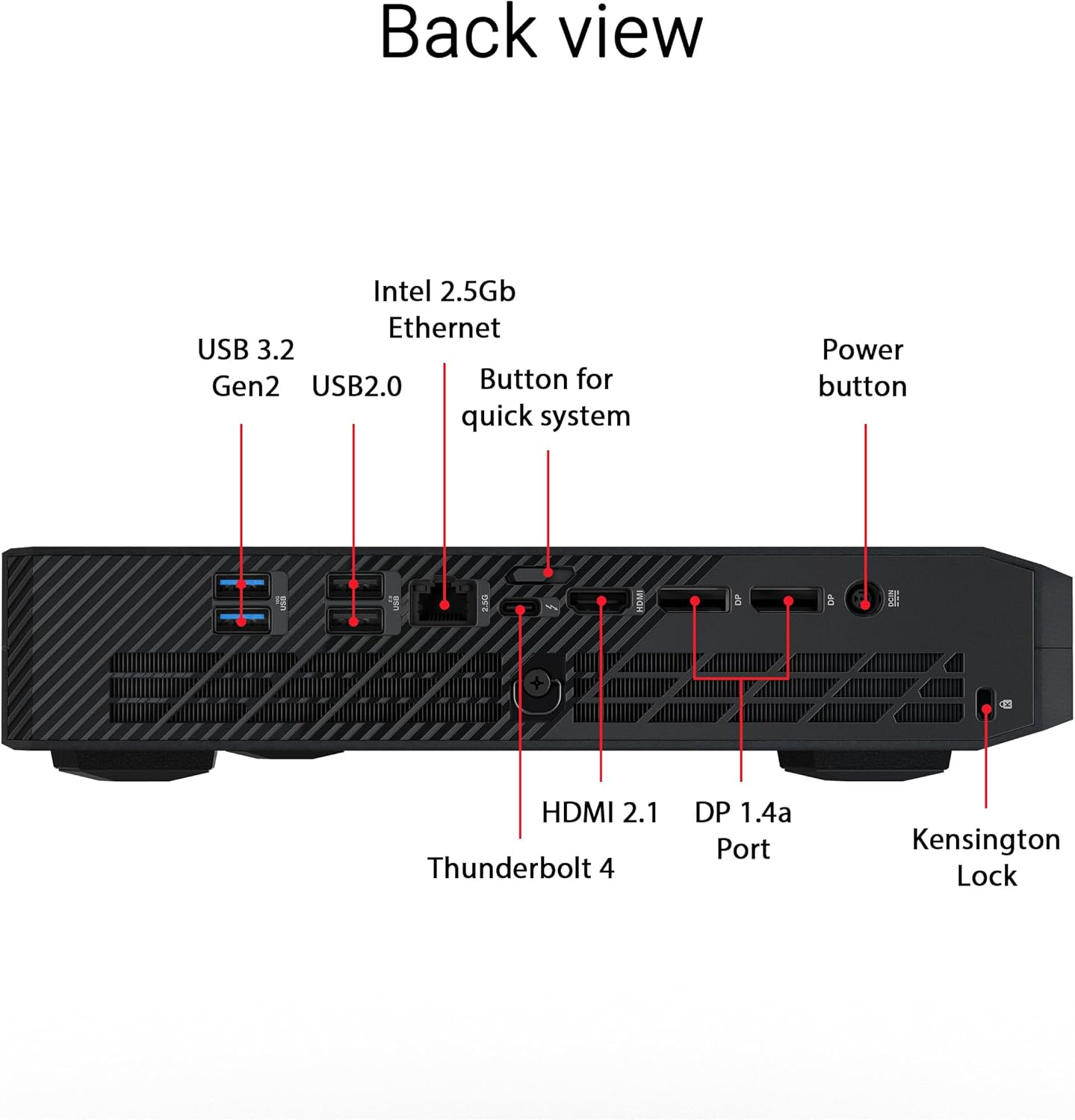 ASUS ROG NUC 970 Mini Gaming PC - Intel&reg; Core Ultra 9 185H | Geforce RTX 4070 8GB GDDR6 | 32GB DDR5 RAM | 1TB M.2 SSD | Wi-Fi 6E | Windows 11 Home image number 4