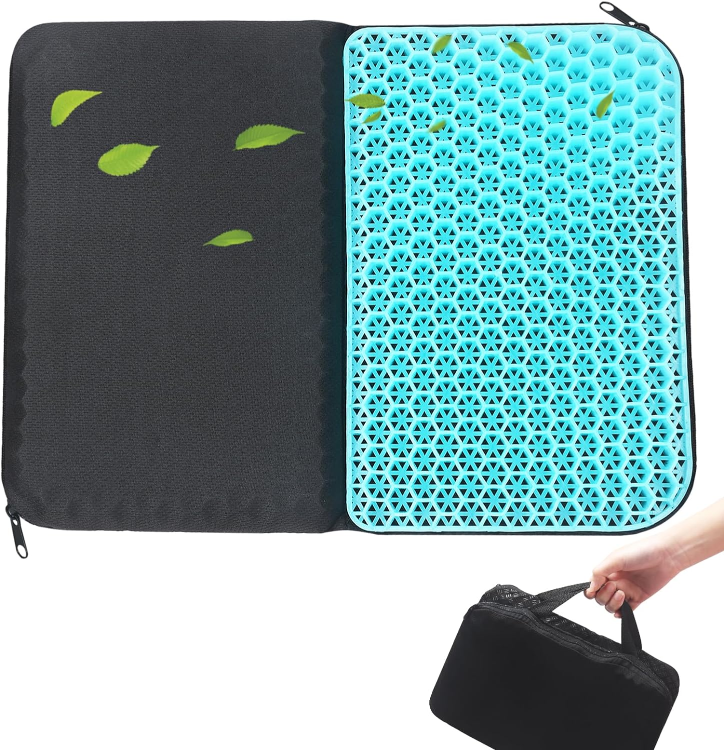 Ketimos Gel Travel Seat Cushion &ndash; Portable Airplane Seat Cushion &ndash; Foldable Cushion for Airplane Seats, Camping, Bleachers, Flights, Commute image number 2