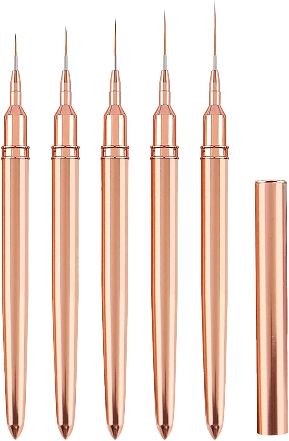 Liner Brushes | Striping Brushes Nail Drawing Set,5/8/13/20/25Mm Detail Drawing Brush, Painting Art Design Set for Long Lines, Professional Nail Puchen